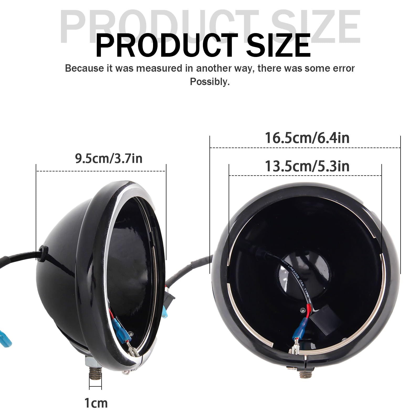 Vosicky Motorcycle 5 3/4'' 5.75 Inch Led Headlight Housing Bucket For Fxwg Chopper (Black)