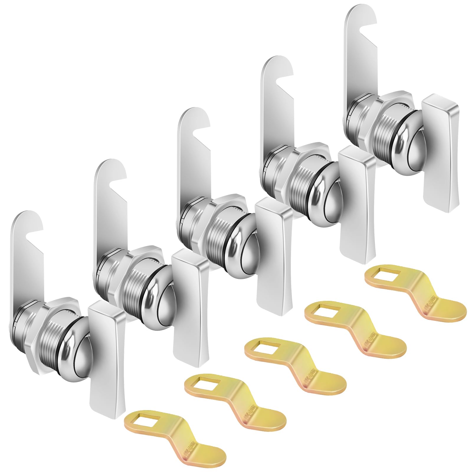 Sartatue Cam Lock 7/8    5Pcs Thumb Locks Operated Offset, Rv Locks For Compartment &Storage Door, Keyless Non-Locking Locks Fit