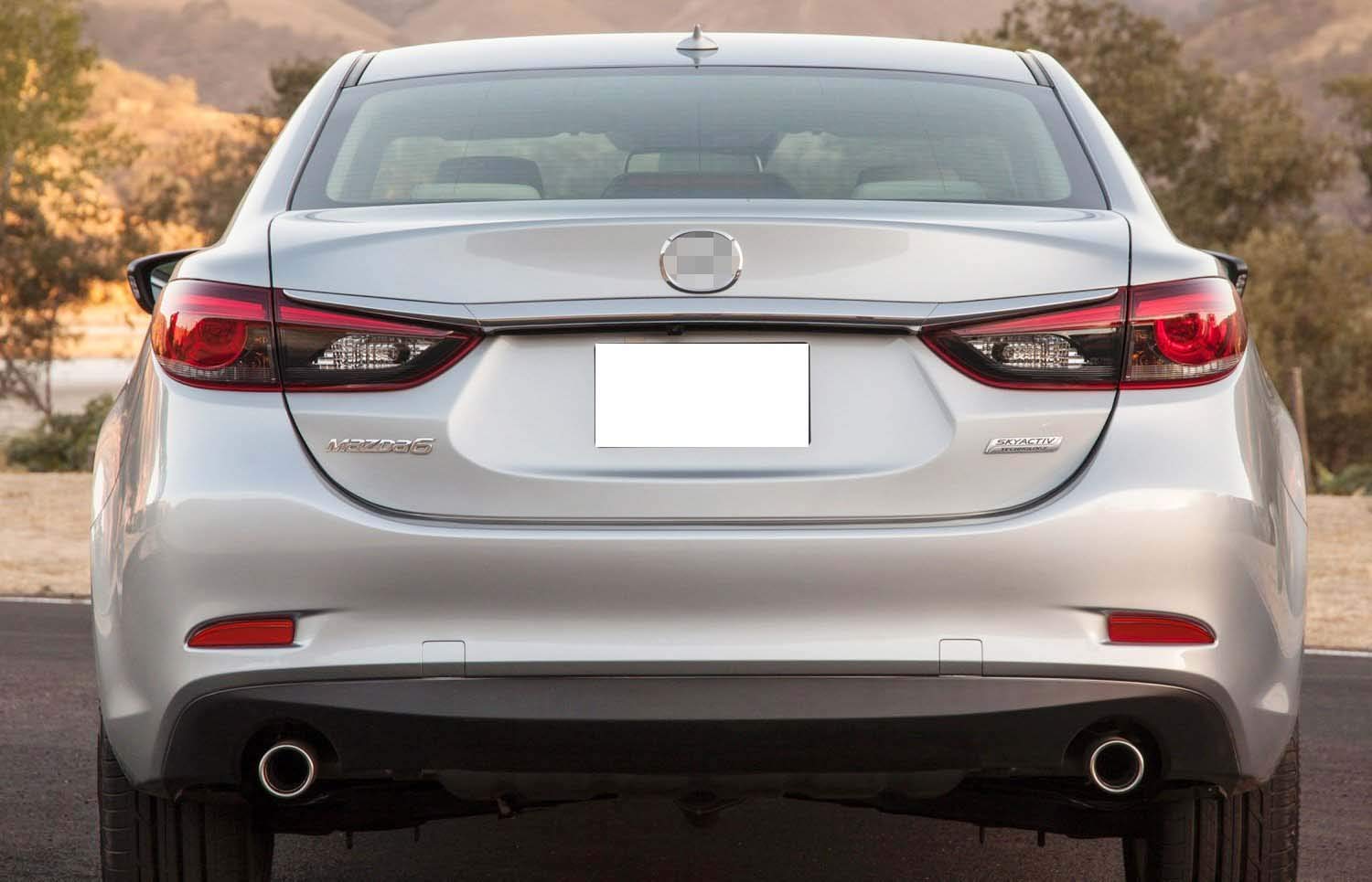 iJDMTOY Red Lens Rear Bumper Reflector Lenses Compatible With Mazda 3 5 6, OE-Spec LH RH Assembly