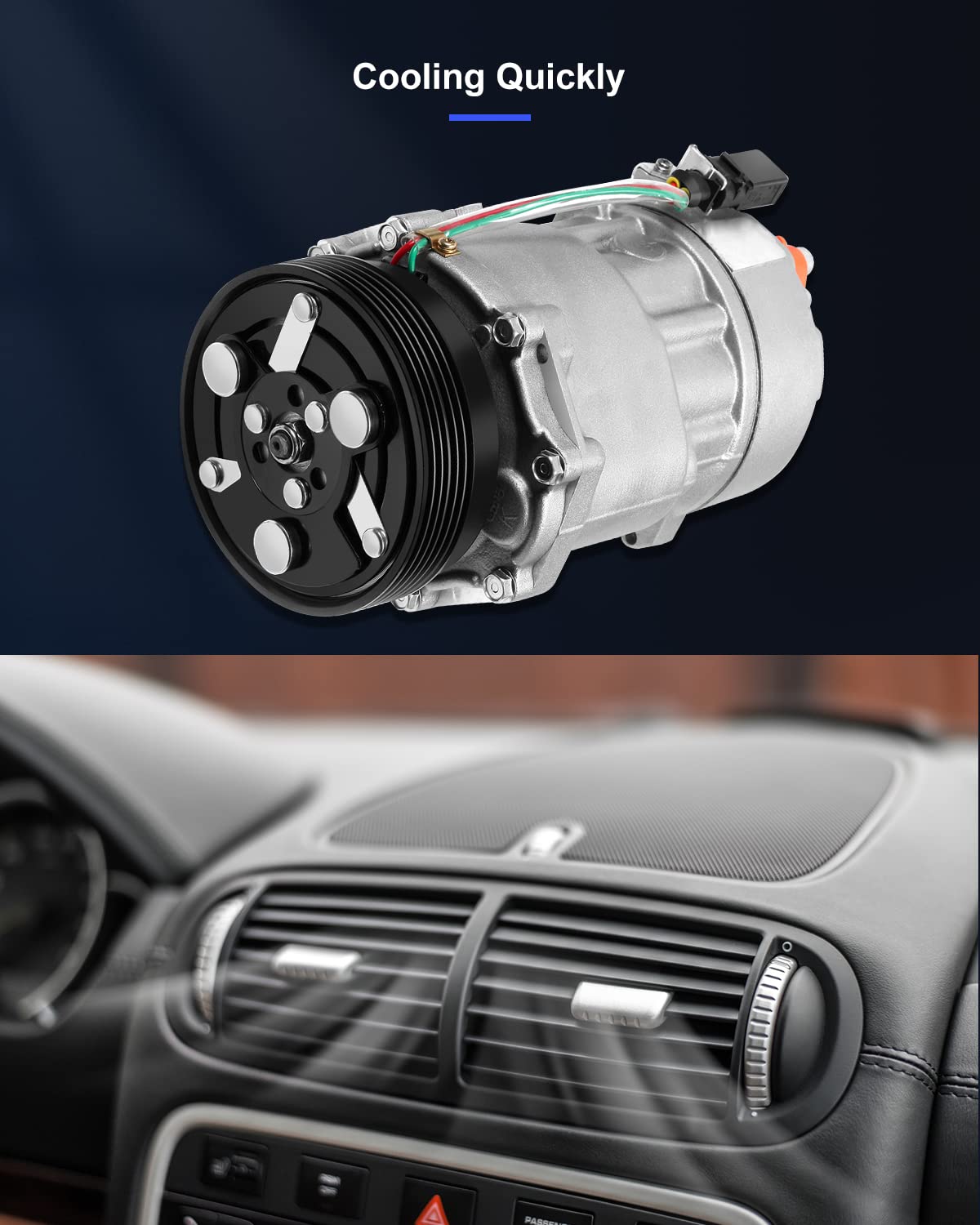 ECCPP A/C Compressor with Clutch 2009-2012 Fit for Dodge Nitro 3.7L 2009-2013 Fit for Jeep Liberty 3.7L AC Compressor