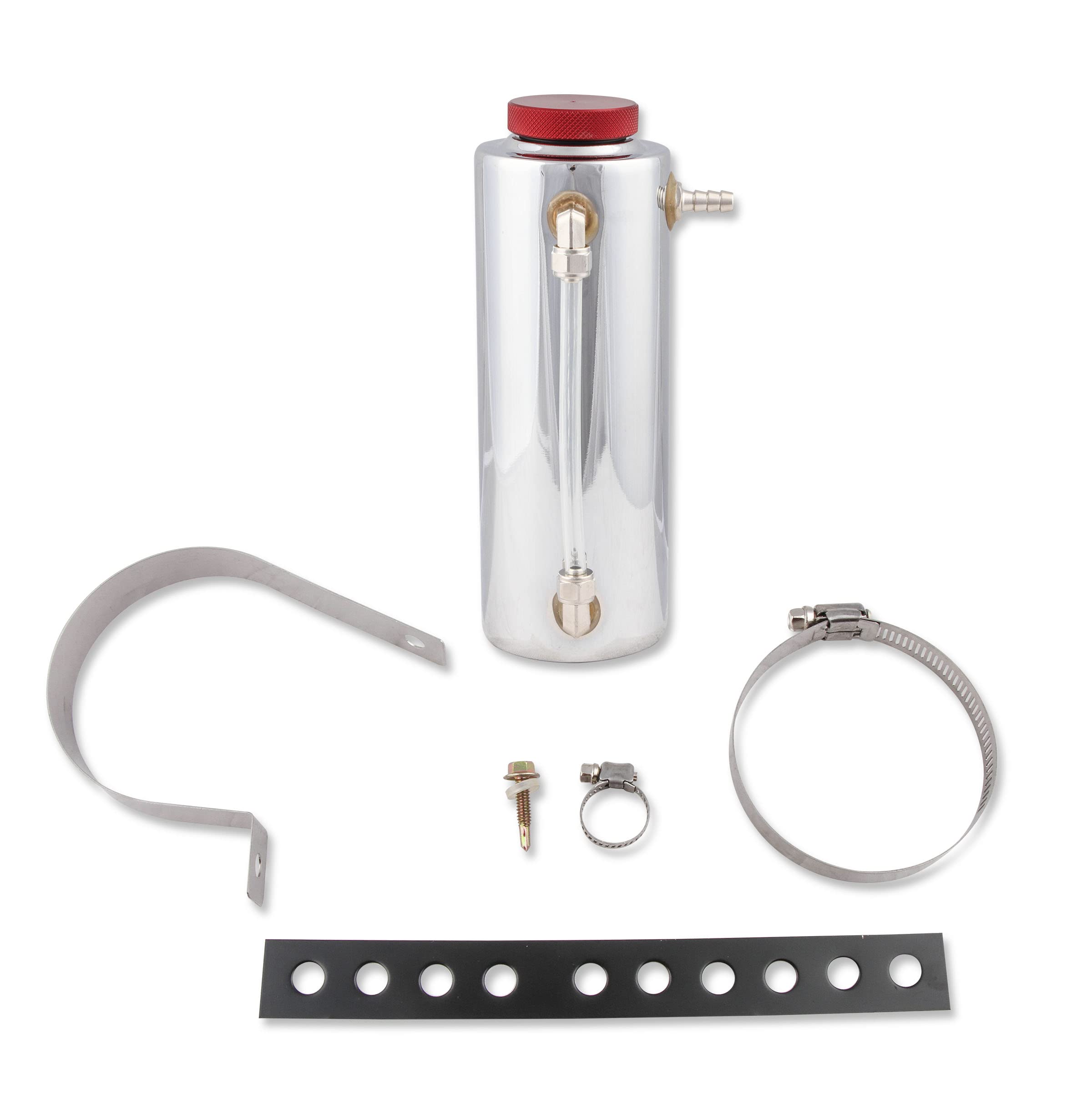 Mr. Gasket Stainless Radiator Fluid Reservoir, Model 9135, Silver, Plastic, No Size