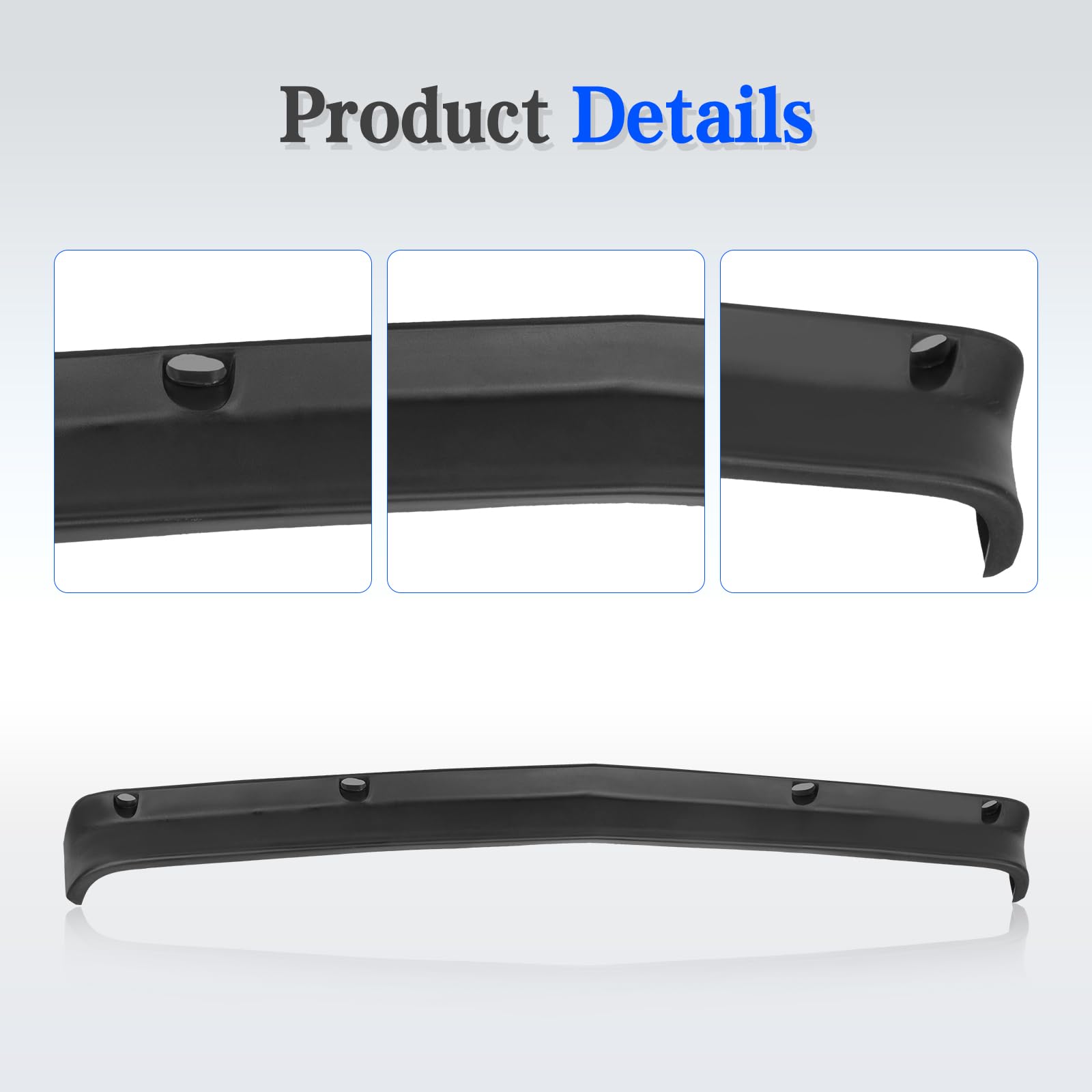 Carpartsdepot Front Bumper Air Dam Lower Valance W/O Holes Compatible With 1988-2000 Chevrolet C/K 1500 2500 3500 Gm1090108 1556