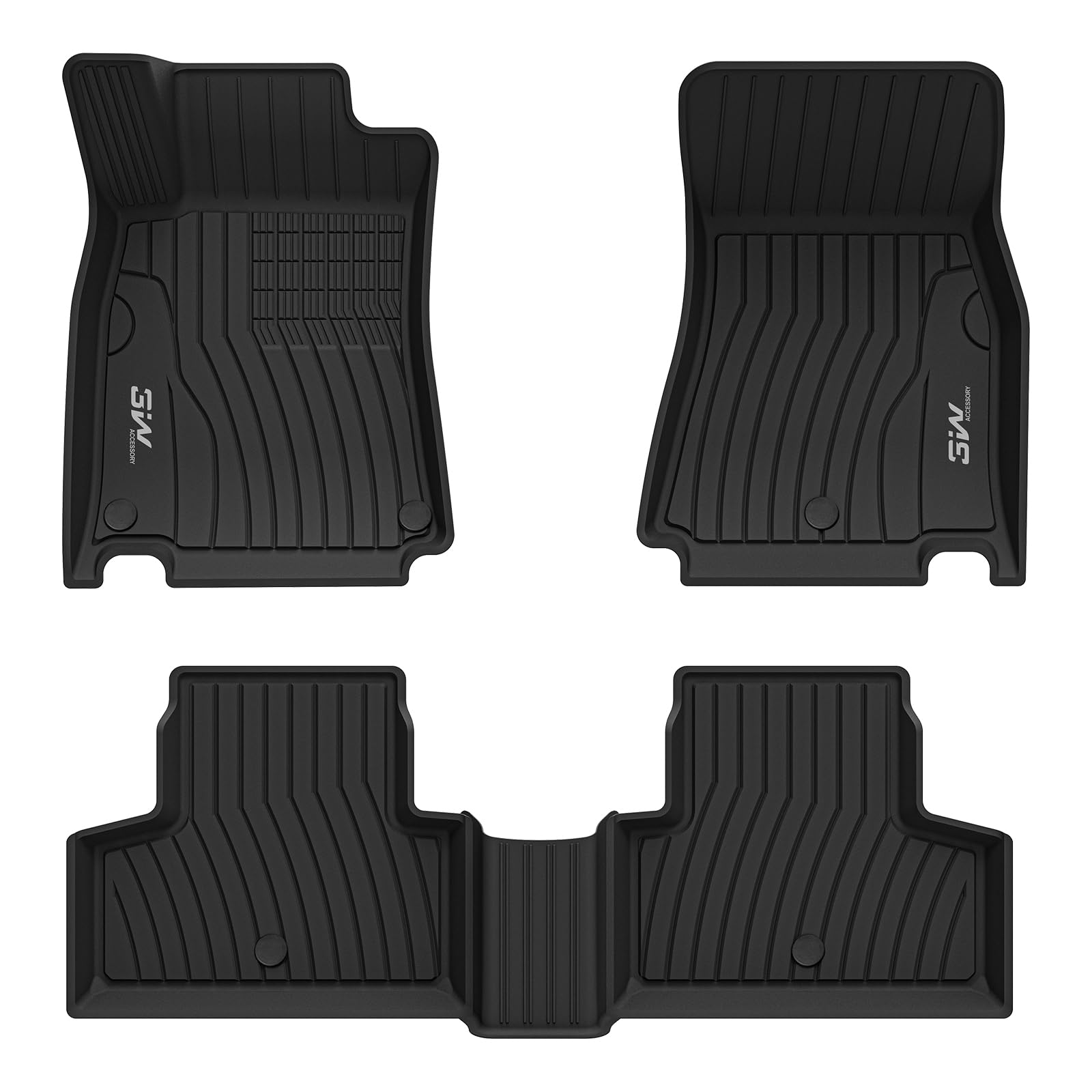 3W Floor Mats Compatible For Mercedez Benz Glb 2020-2025 Tpe All Weather Custom Fit Floor Liner For Mercedez Benz Glb 1St & 2Nd