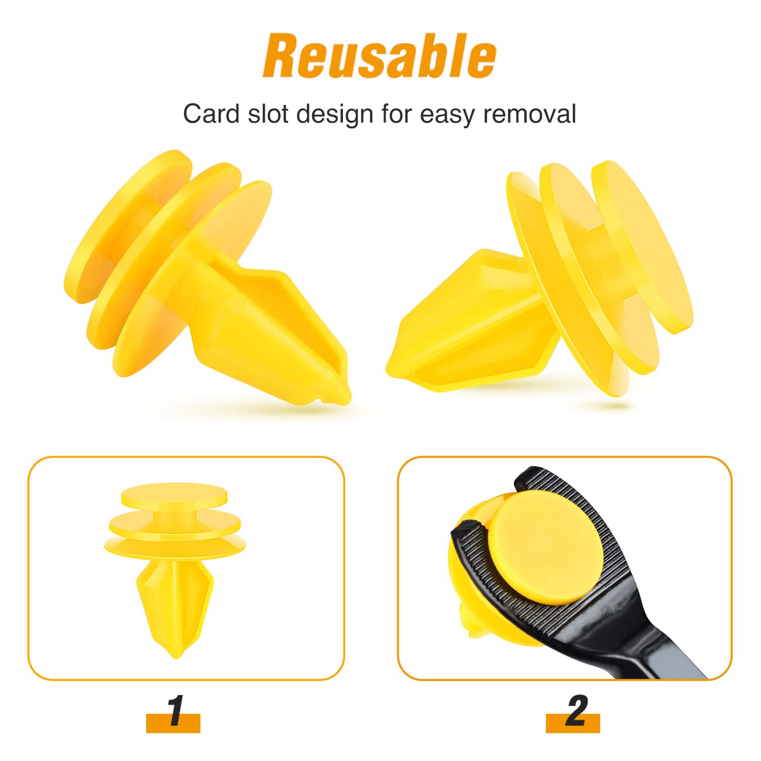 Gooacc 100Pcs Door Panel Clips Compatible With Jeep Dodge Chrysler, Better Replacement For Chrysler 6507055-Aa,6507686-Aa