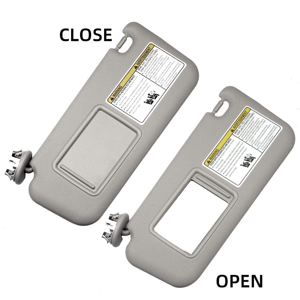 Dasbecan Left Driver & Right Passenger Side Sun Visor with Vanity Light Compatible with Toyota RAV4 2006-2013 Replaces# 74320-42