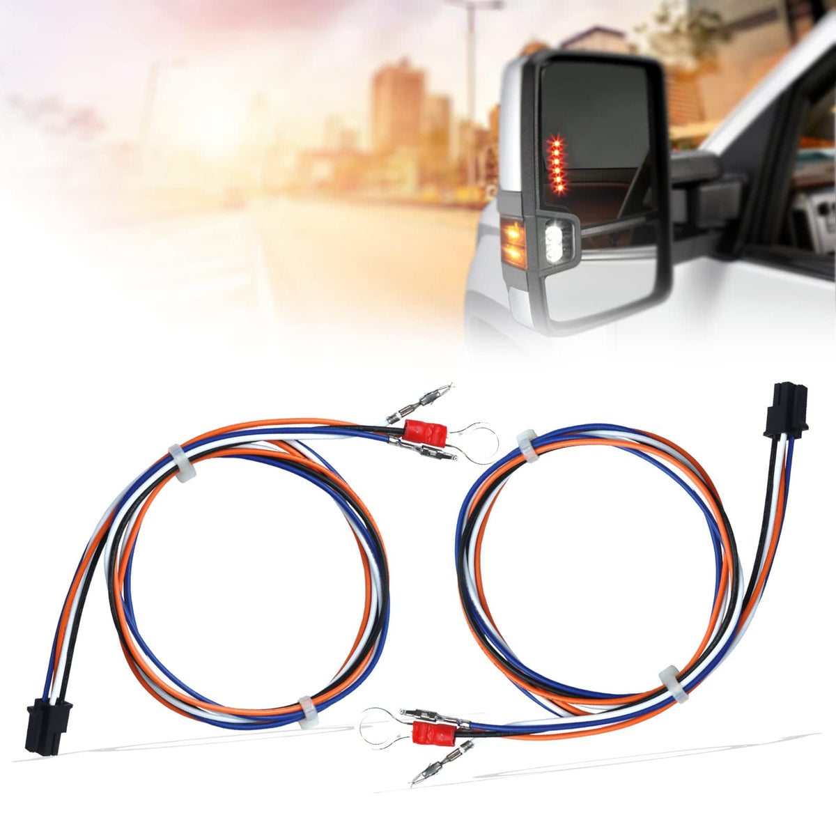 Lisnhlin Tow Mirrors Wiring Harness Compatible With Chevrolet Chevy Silverado Gmc Sierra 1500 2500 Hd 2014-2018 Cargo Lights Run