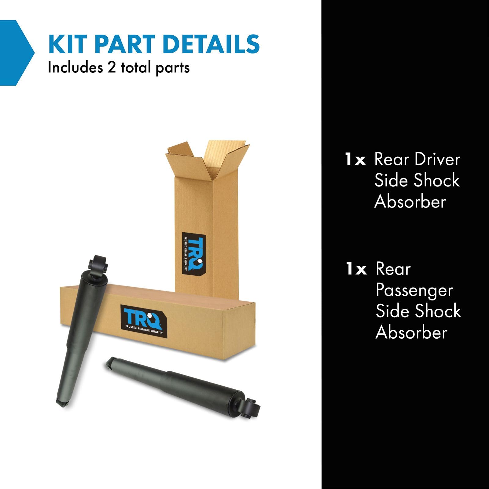 Trq Rear Shock Absorber Set Compatible With 2004-2015 Nissan Titan