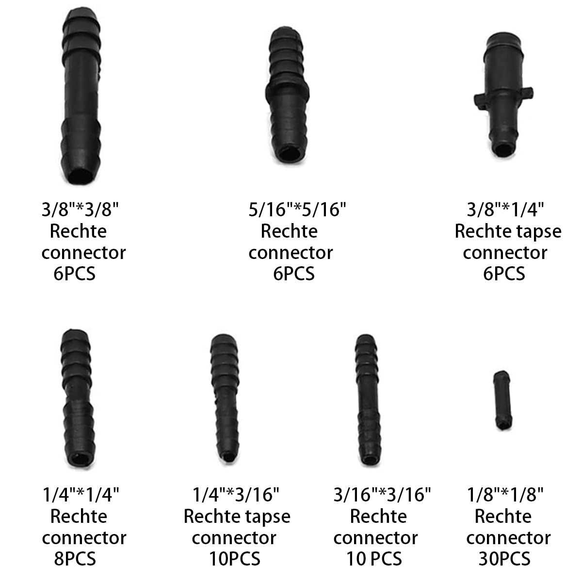 Belomi 113 Pieces Vacuum Connector Assortment Kit, Auto Universal Nylon Vacuum Tee Tubing Hose Connector Set, 12 Sizes Fit For Automotive Hoses, Vehicle Universal Accessories For Car, Suv, Truck