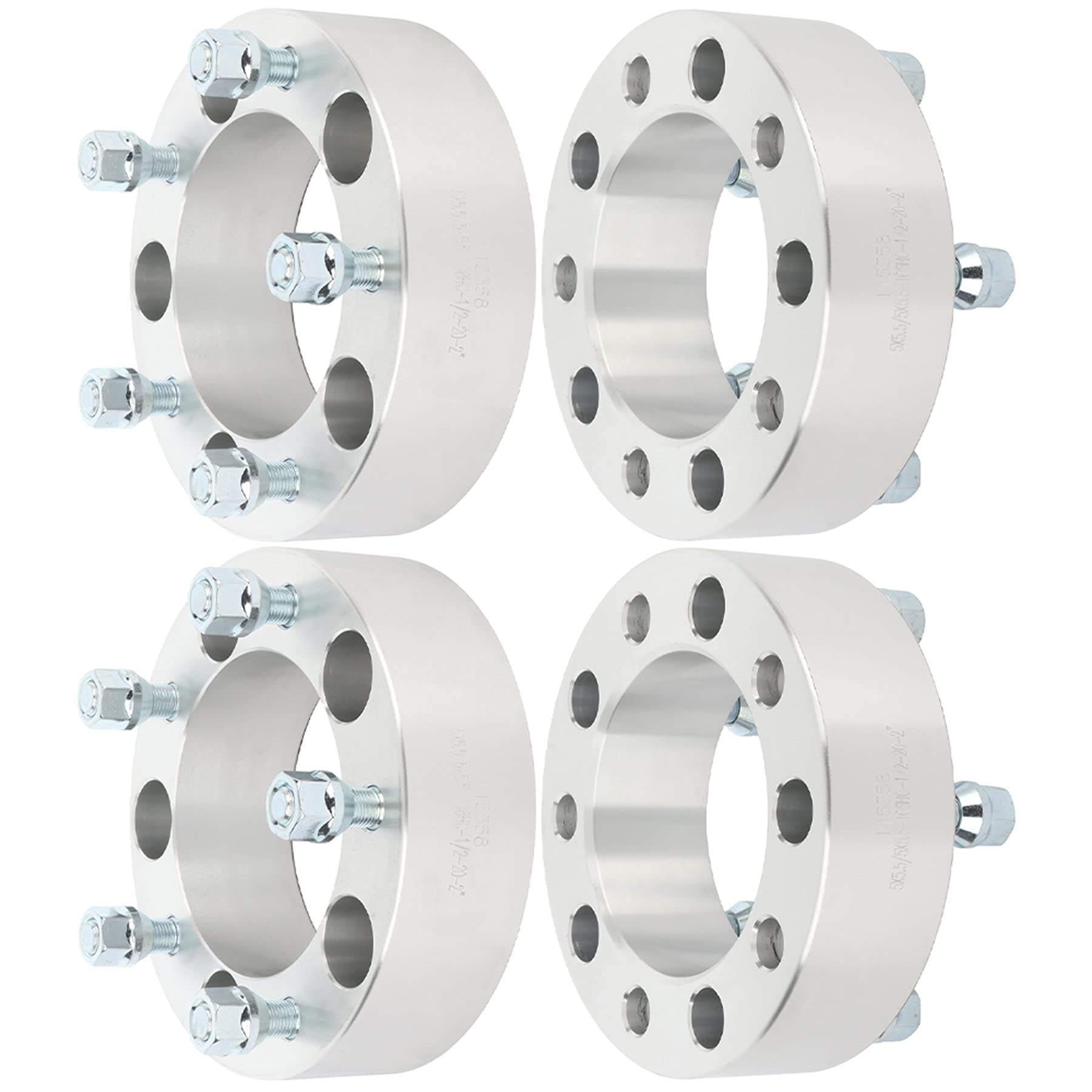 ECCPP 4PCS 2 inch 5x5.5 to 5x5.5 Wheel Spacers 5x139.7mm 108mm fits for Ram 1500 Van for F100 for F150 for E150 Econoline for Br
