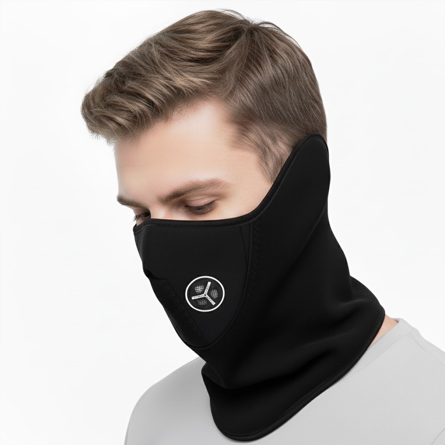 Allextreme Half Face Mask Windproof Balaclava Protection Fleece Neck Warmer Cover For Bikes Motorcycles Cycling Riding (1Pc, Ran