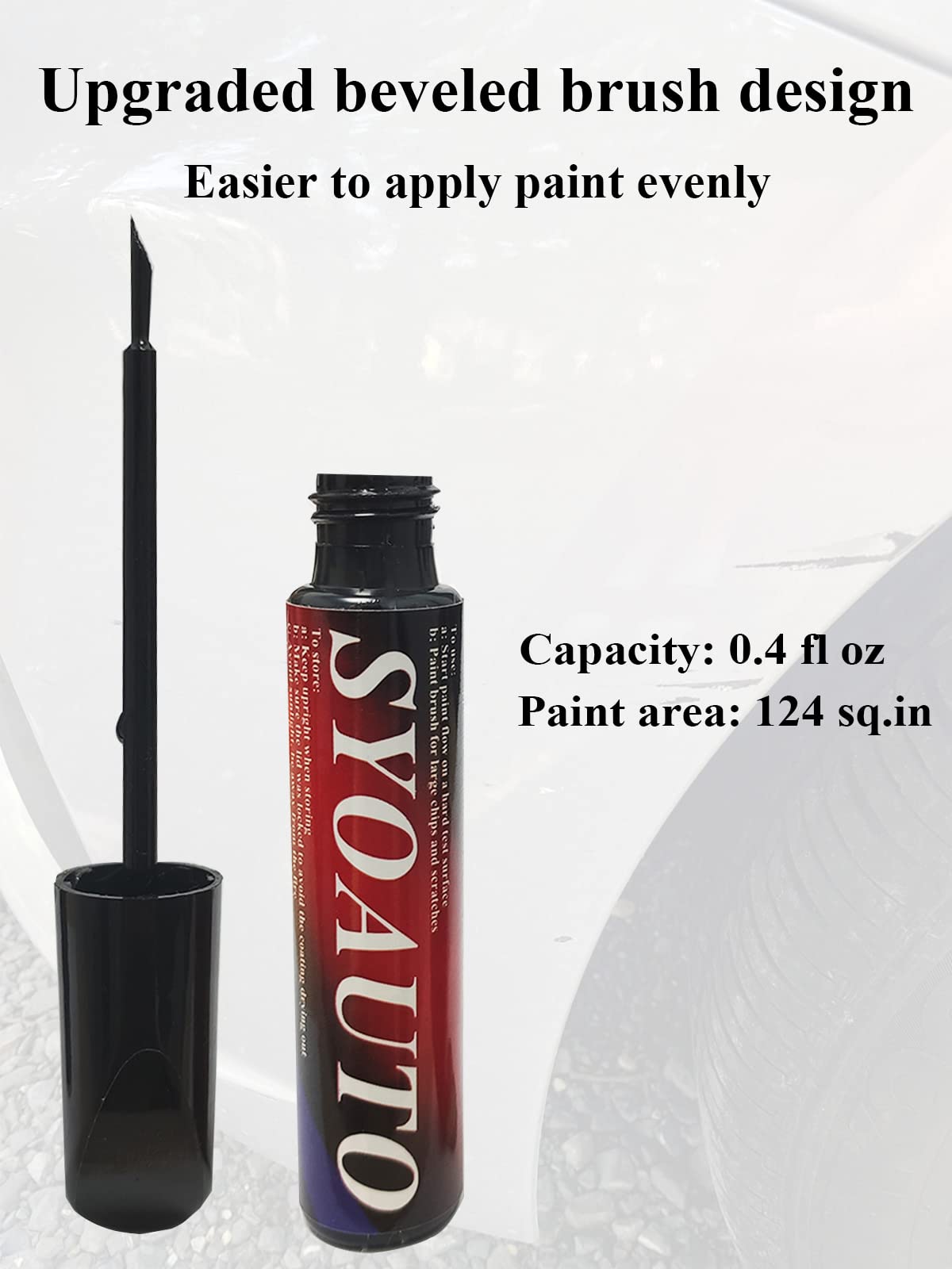 Syoauto Black Touch Up Paint For Cars Auto Paint Pen Scratch Repair Automotive Touch Up Paint 0.4 Oz