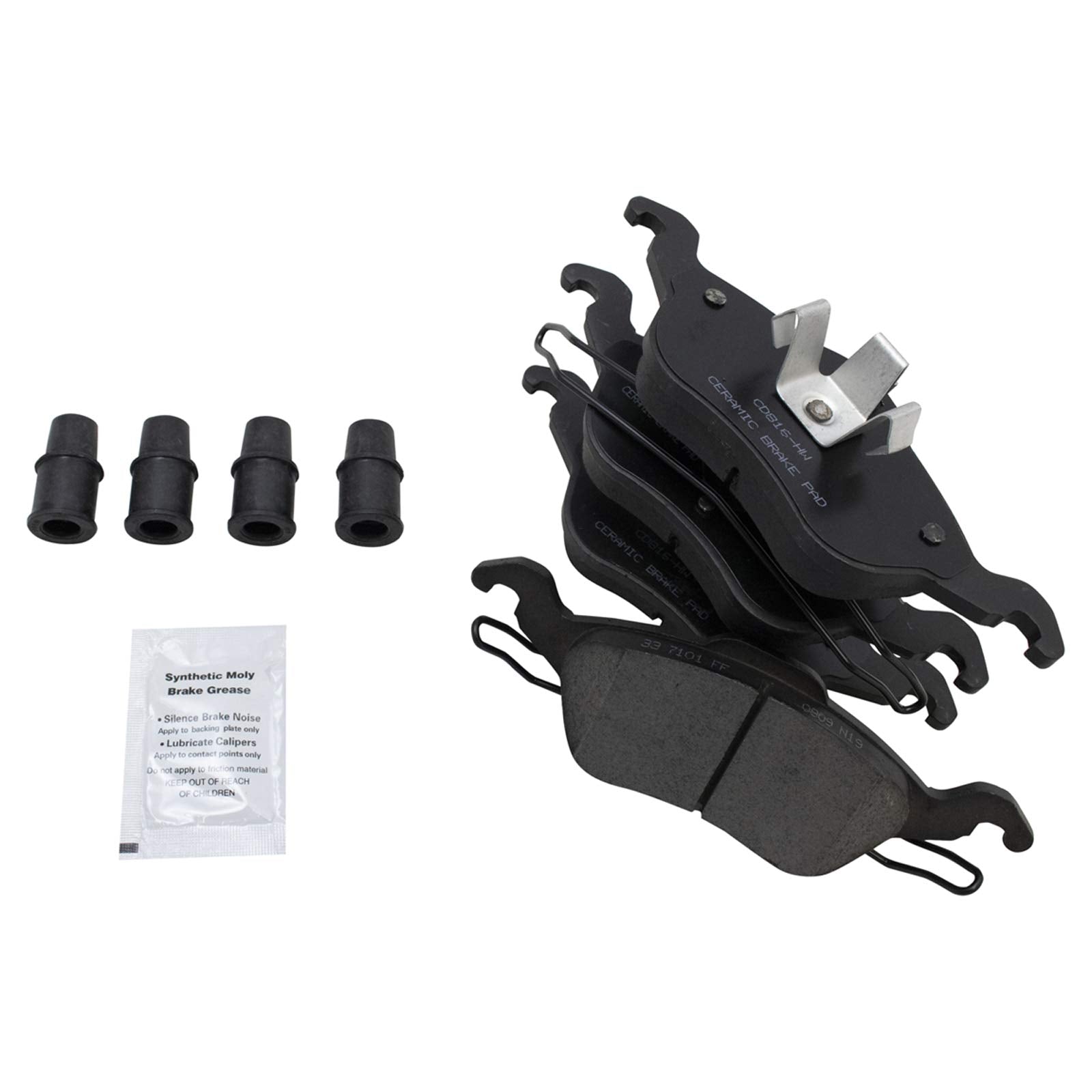 TRQ Front Brake Pads Ceramic Compatible with 2000-2004 Ford Focus