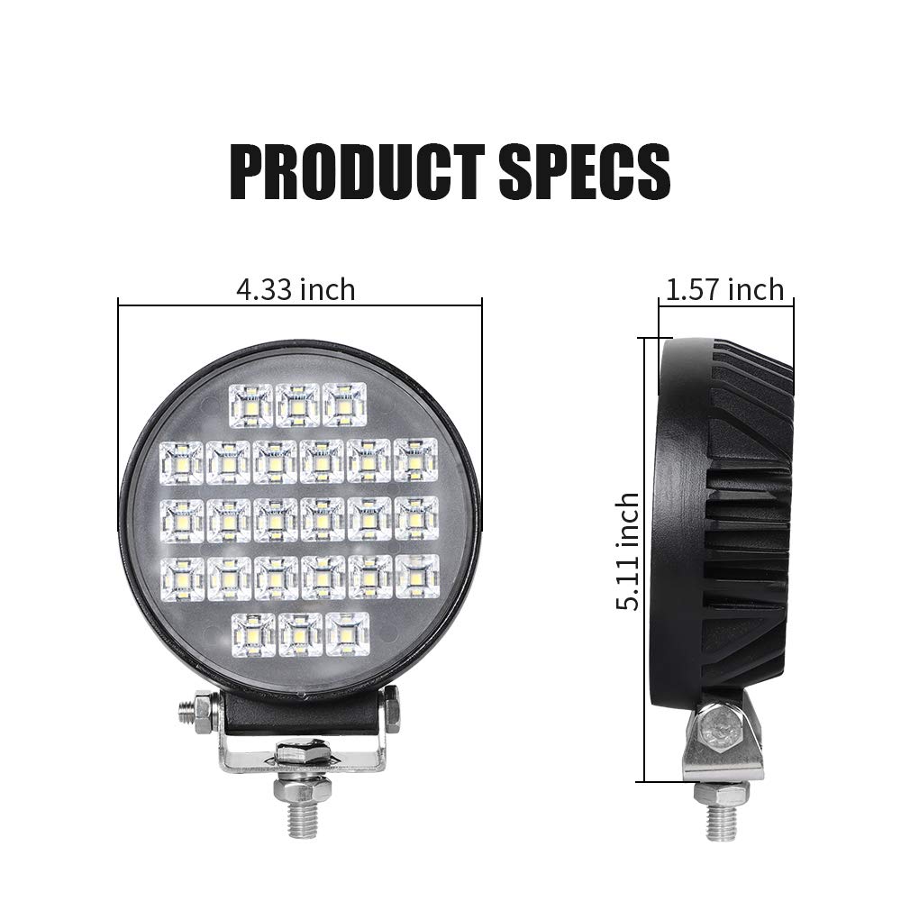 Exzeit Waterproof Led Pods, 150 Led Fog Light, 72W 5760Lms Led Fog Lights, Led Work Lights For Truck Trator Atv Utv Golf Cart Bo