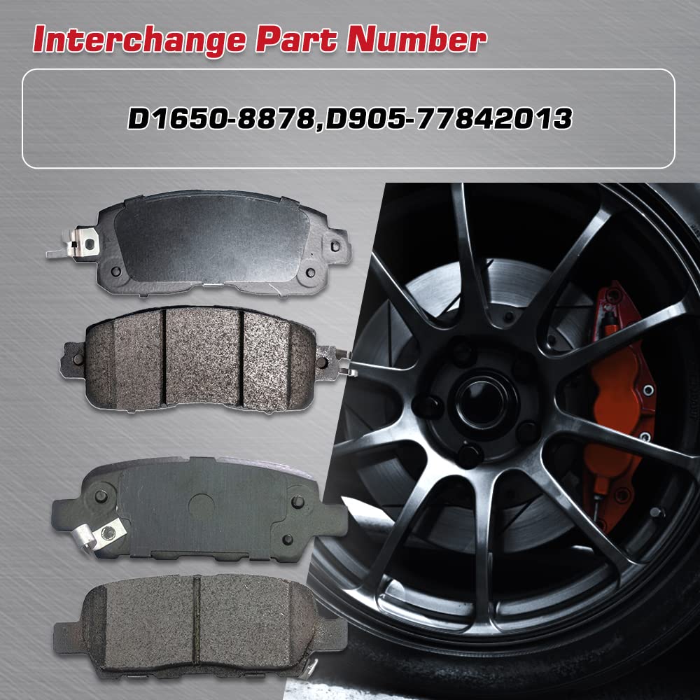EXPPOWER Ceramic Brake Pad Front Rear Disc Set fit for Nissan Altima 2013-2022