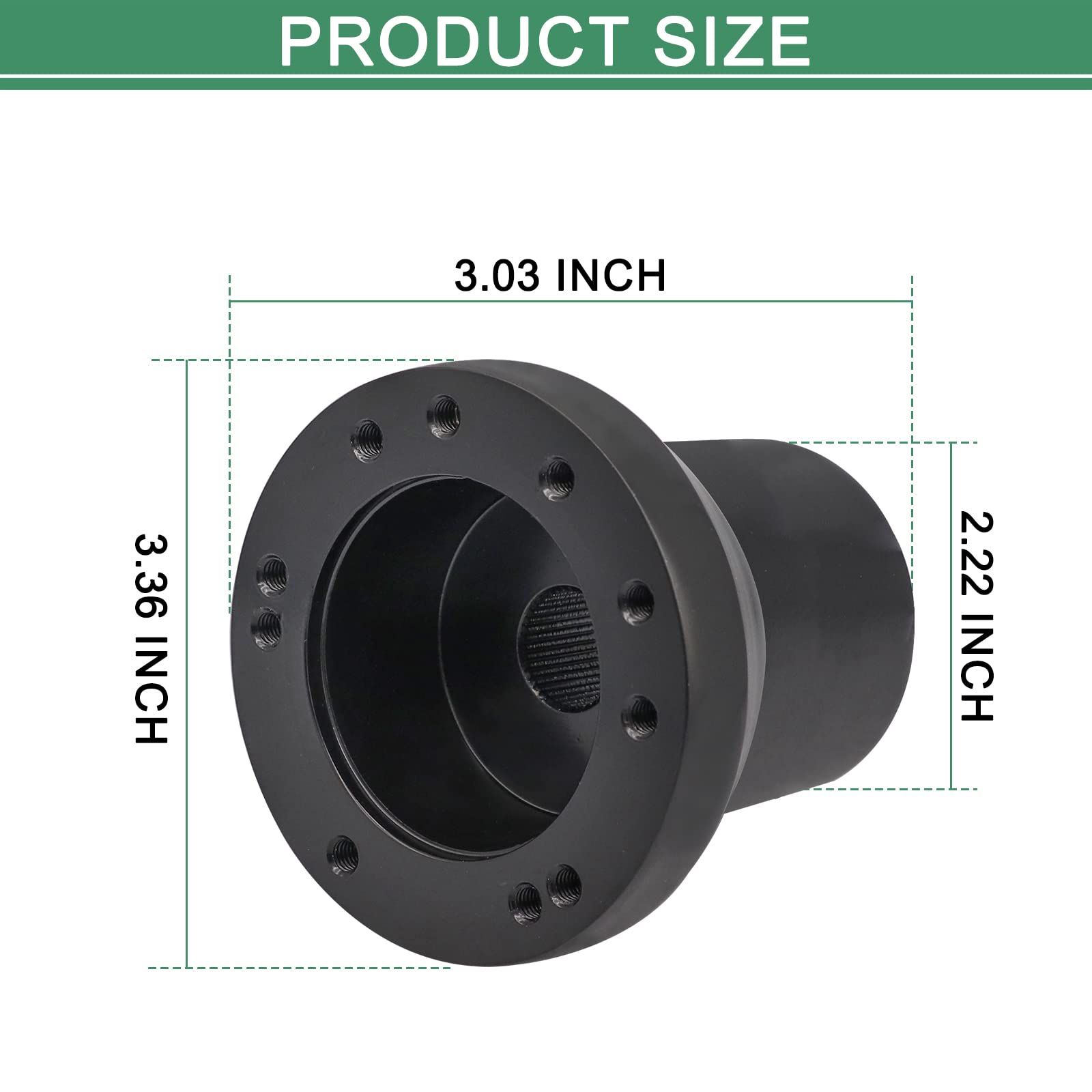 Clubrally Golf Cart Steering Wheel Adapter For Ezgo Txt & Rxv-Black