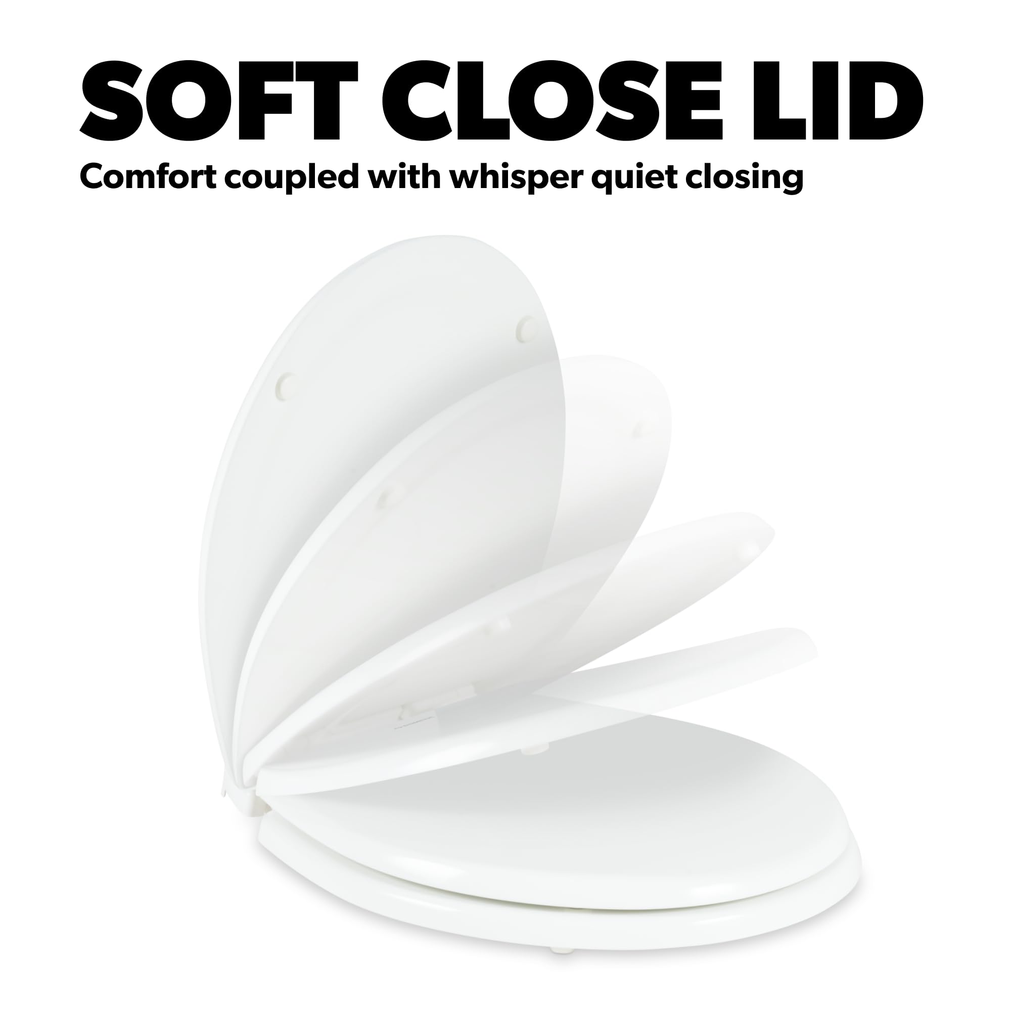 Dometic 302310031 310 Series Standard Height Toilet 19.75'' Height, Slow Close Wood Seat, White