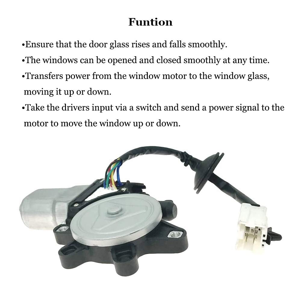 Window Lift Motor Front Left Driver Side for 2003-2009 Nissan 350Z 2003-2007 Infiniti G35 2 Door Coupe Model Replace 80731-CD00A