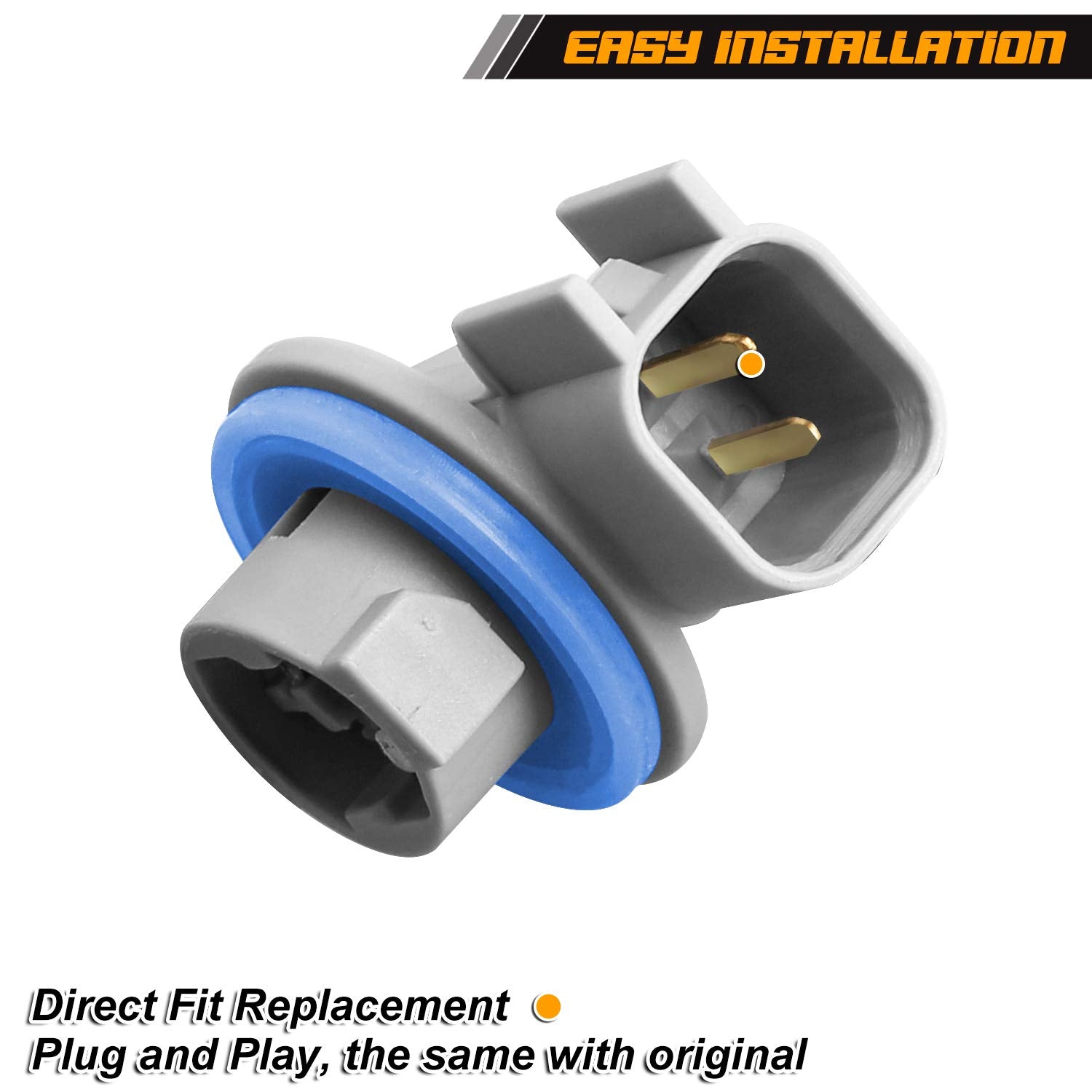 Ndrush License Plate Light Sockets Wiring Harness Plug Connectors Replacement Compatible With 2003-2018 Dodge Ram 1500 2500 3500