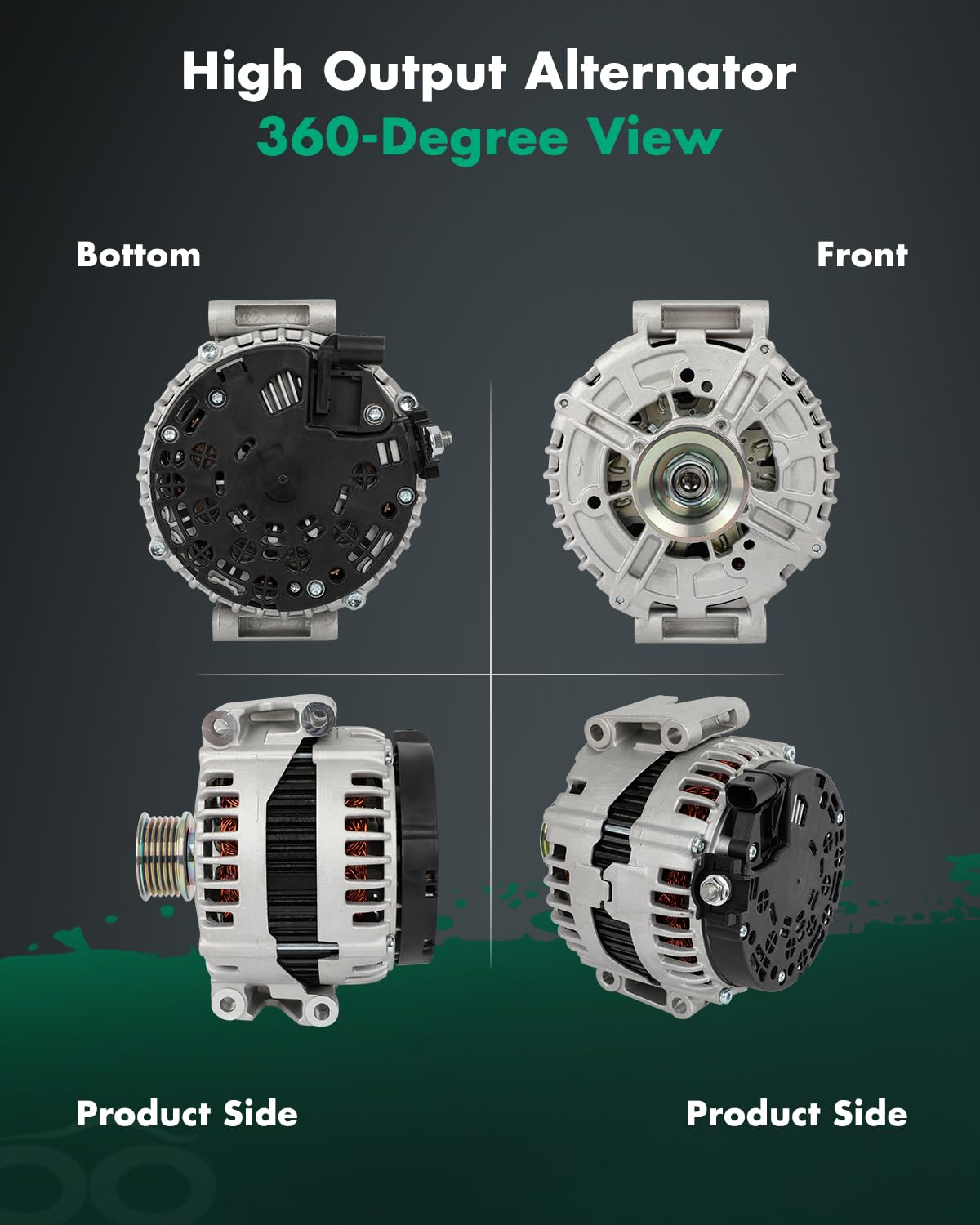 SCITOO Alternator Fit for Mercedes-Benz W221 S450 2008/2010, W221 S550 2007-2010, C216 CL550 2009-2010, 4.7L 5.5L - 12V 220Amp C