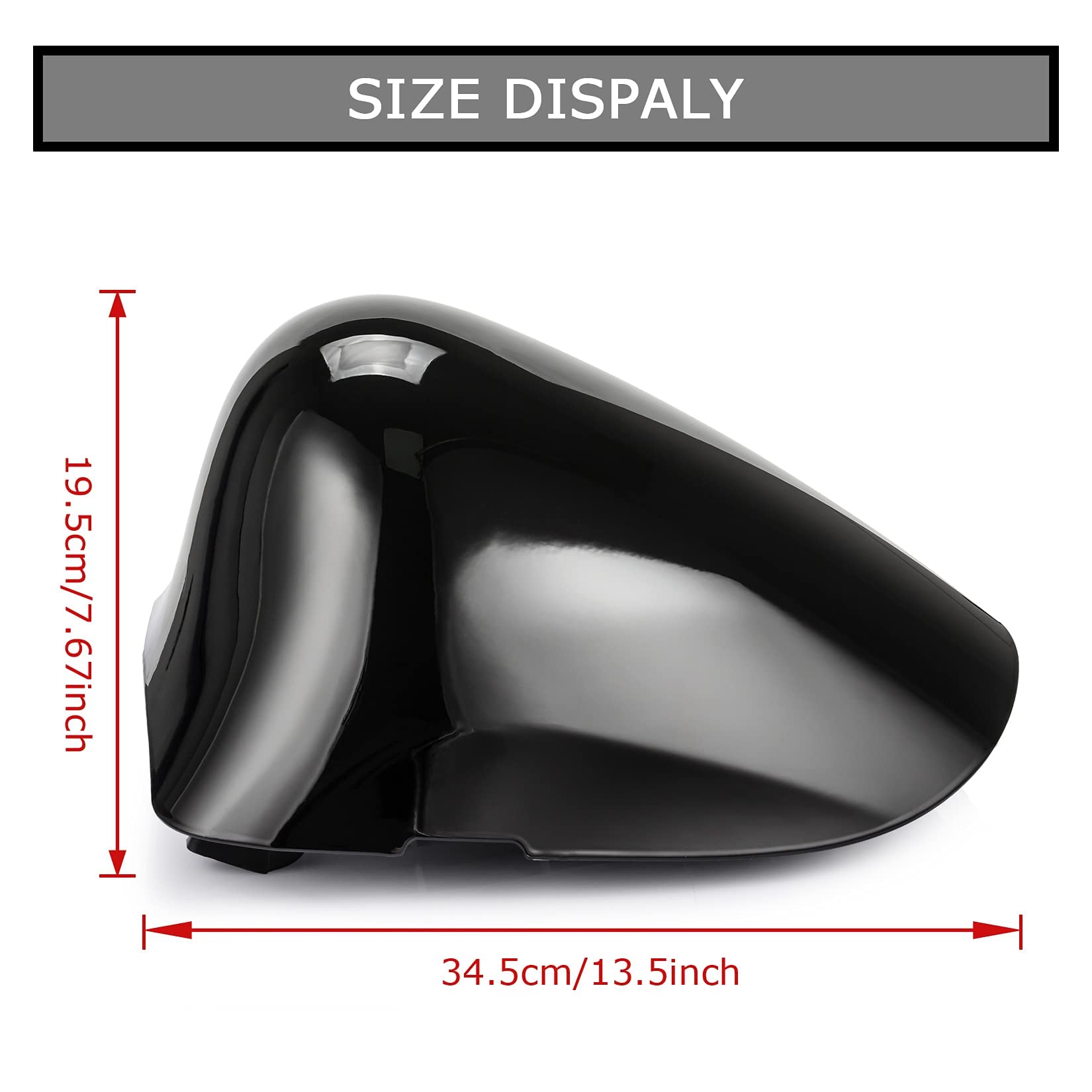 PSLER Cowl Rear Seat Cover Rear Seat Fairing Cover for Hayabusa GSXR1300 1996-2007 (Black)