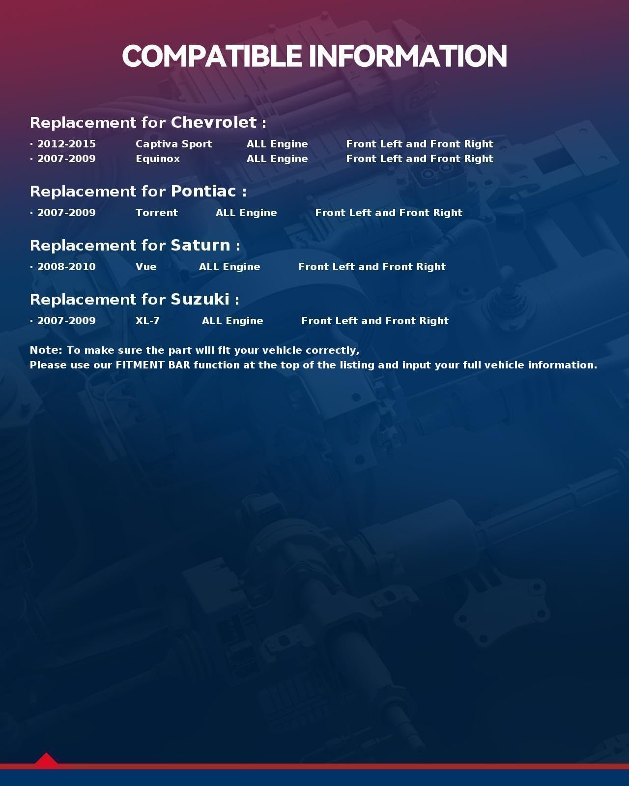 Kax Disc Brake Caliper Assembly Fit For Chevrolet Equinox 2007-2009, Captiva Sport 2012-2015, Saturn Vue 2008-2010, Pontiac Torr