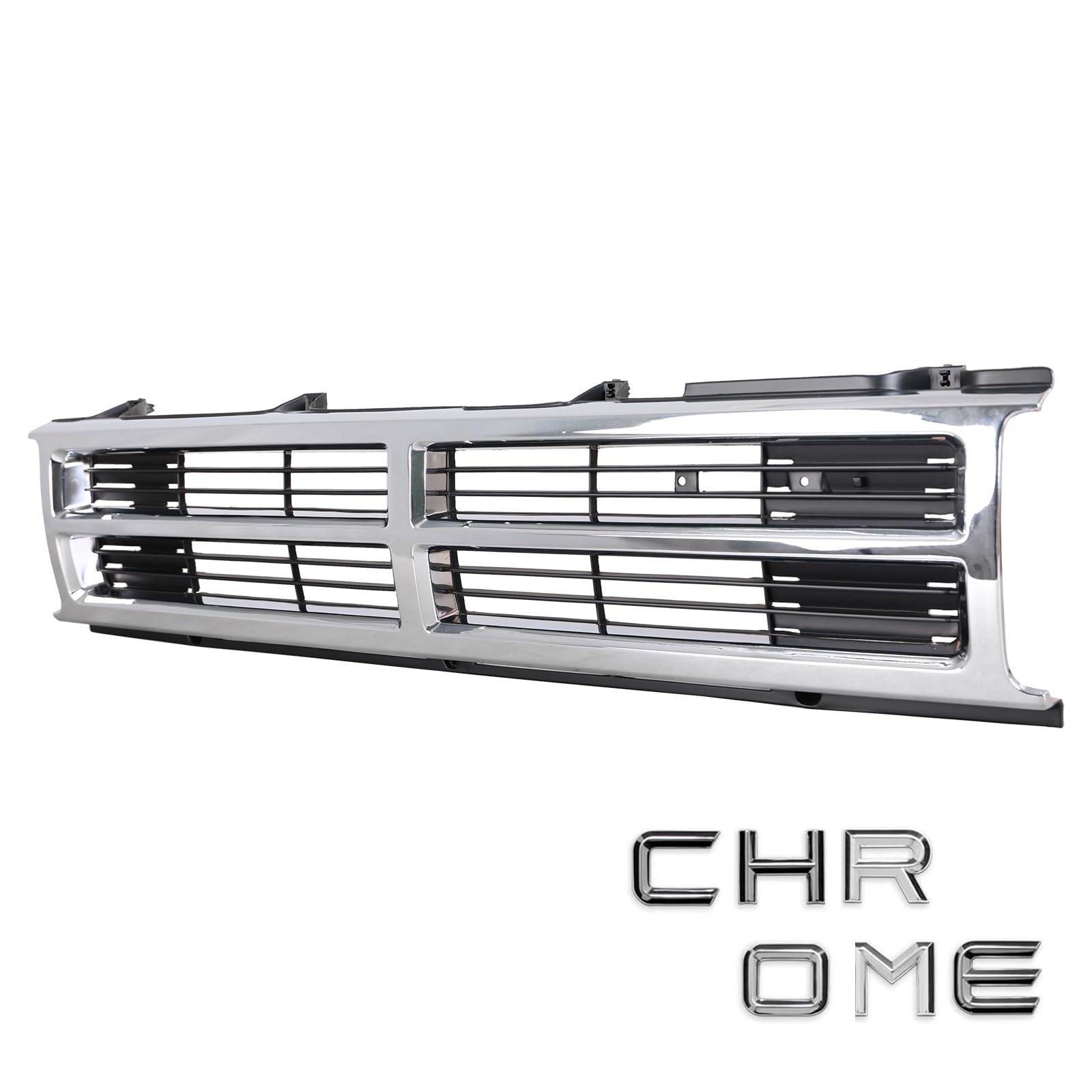 TYG (CAPA QUALITY) Chrome Front Grille Compatible with 1987-1989 Toyota 4Runner, ABS OEM Replacement Bumper Grill for TO1200133 