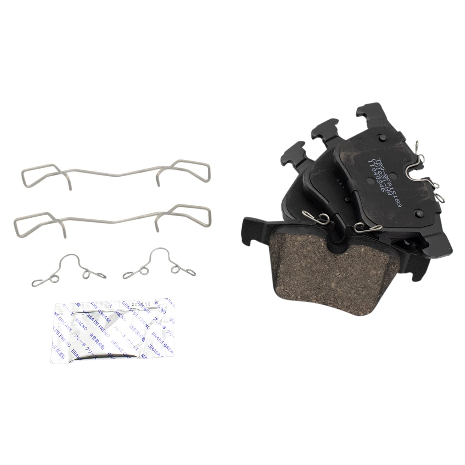 Trq Rear Brake Pad & Rotor Kit Brake Pads Brake Rotor Ceramic Compatible With 2019 Volvo S60 2017-2019 S90 V60 2018-2019 V90 V90