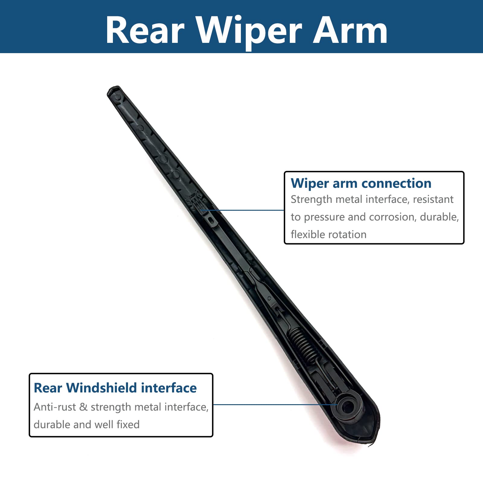 Rear Windshield Wiper Arm Blade Set For Chevy Equinox 2018-2020/ Gmc Terrain 2018-2020/Chevy Bolt Ev 2017-2020 Chevy Blazer 2019