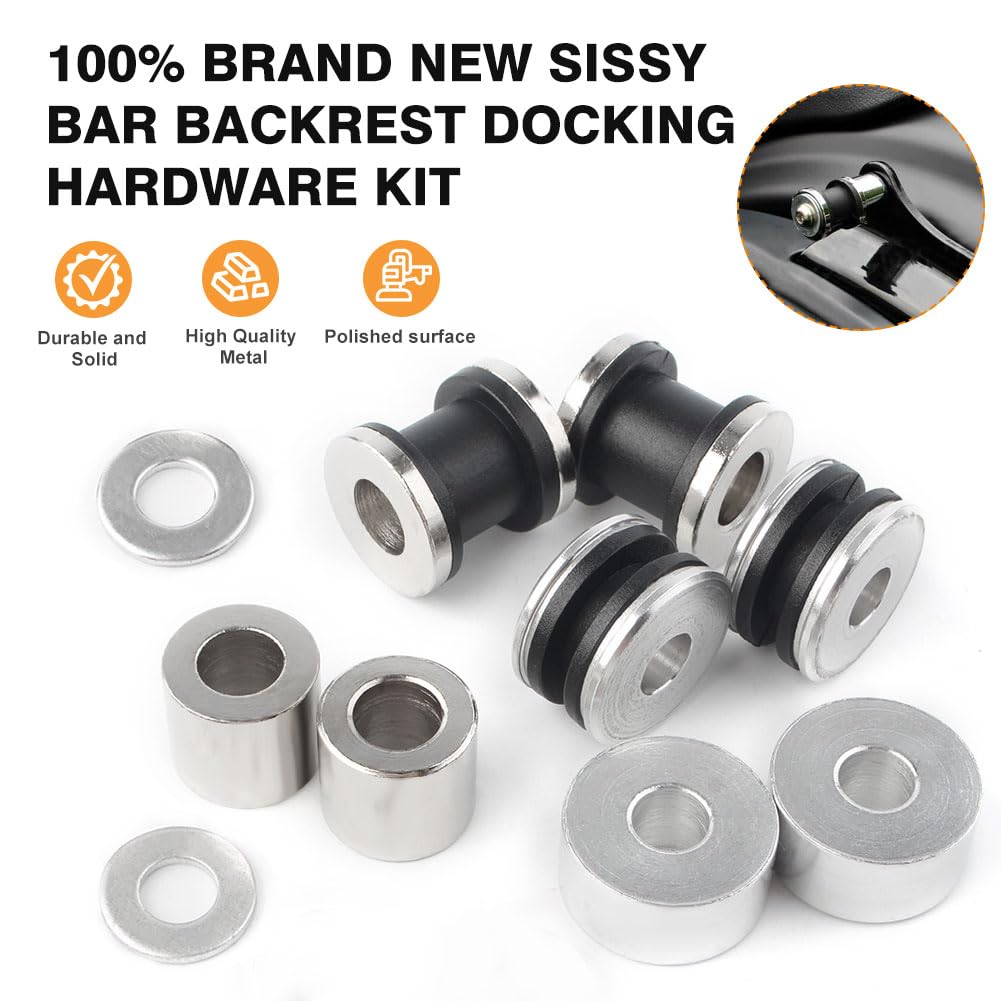 Newsmarts Detachable Sissy Bar Backrest Docking Hardware Kit Fit For Harley Touring Road King Road Glide Electra Glide 1997 1998