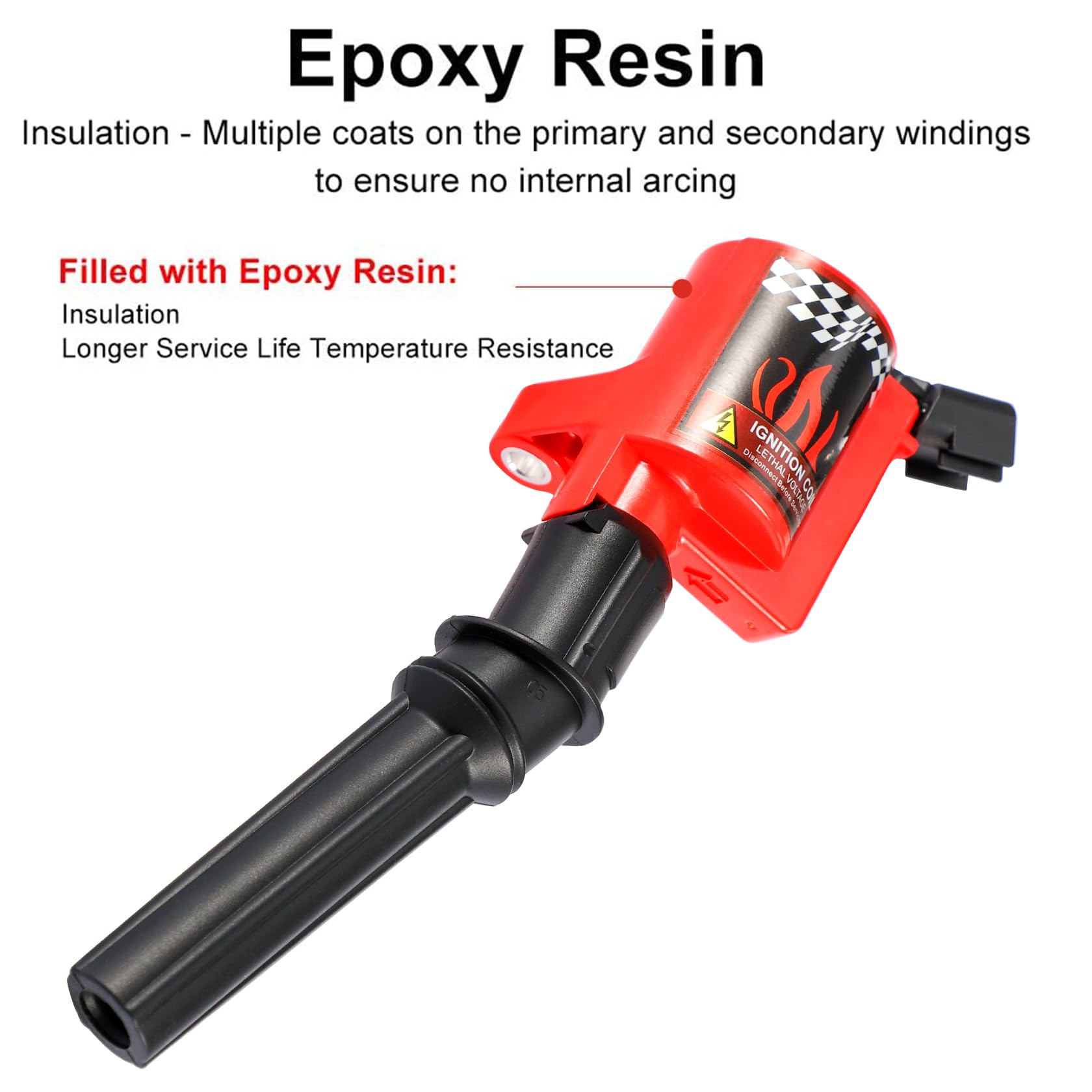 Dg508 Ignition Coil Pack Engine Replacement Parts Curved Boot For Ford E150 E250 E550 F150 F250 F550 4.6L 5.4L 6.8L V8 V10 Linco