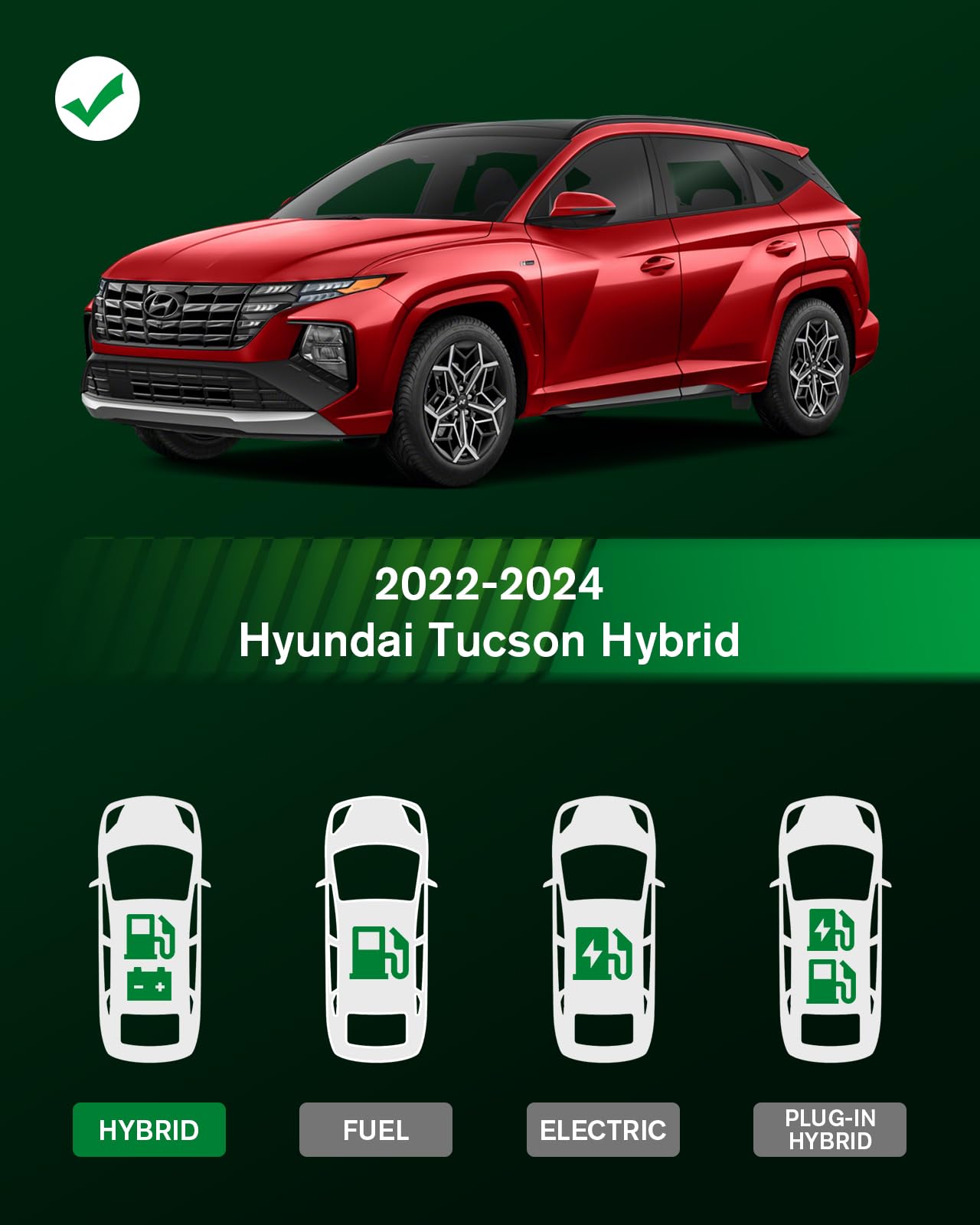 Viwik Floor Mats For Hyundai Tucson Hybrid 2024-2022, Anti Slip 3D Floor Liners, Tpe Waterproof Car Mats, Custom Fit All Weather