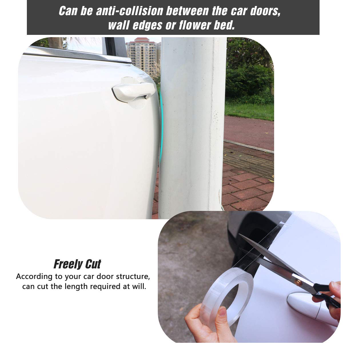 ToLanbbt Transparent Car Door Edge Guard - 33Ft x 1.18” Anti-Scratch Waterproof Adhesive Tape for Door Protection