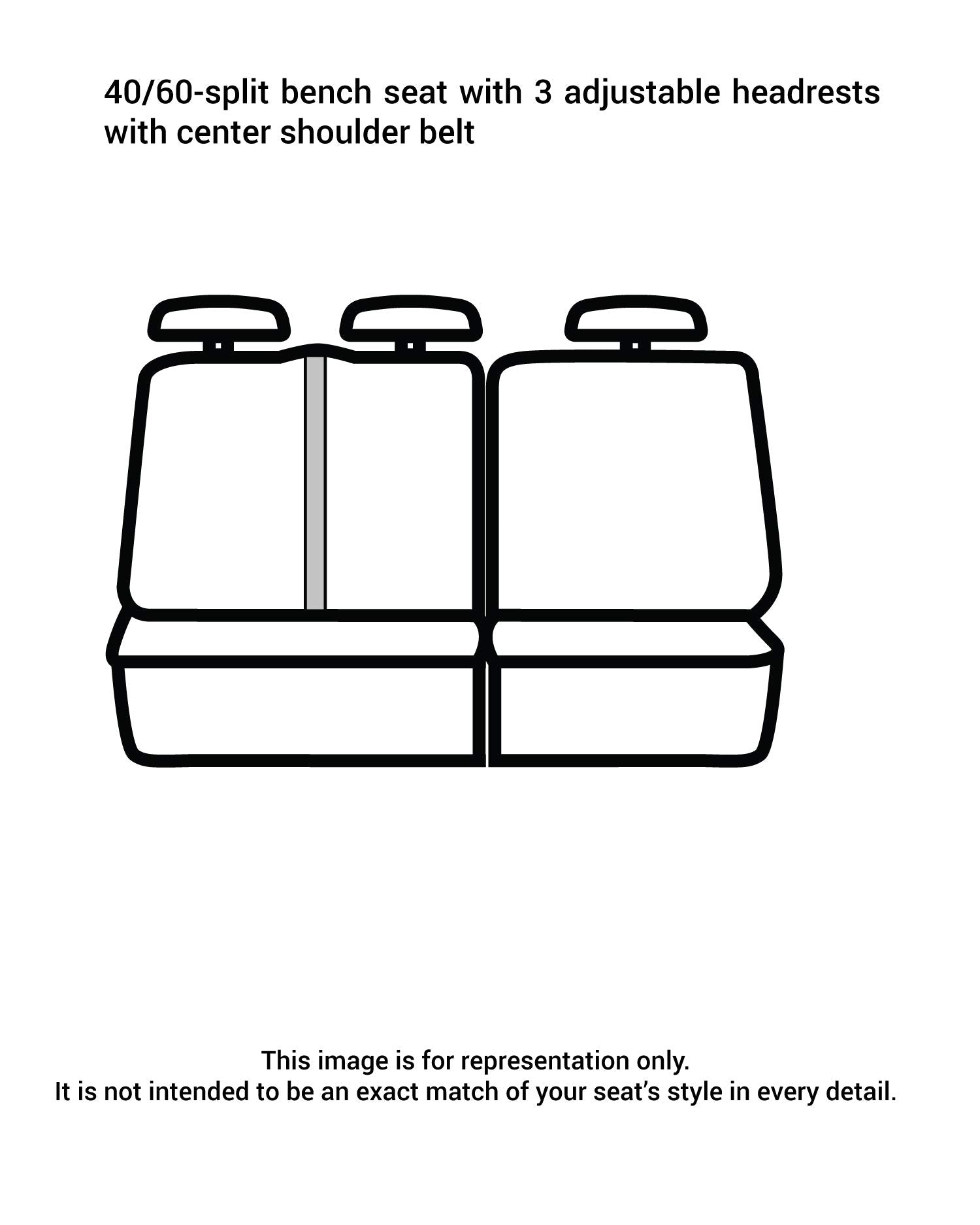 Covercraft Carhartt Seatsaver Custom Seat Covers | Fits 2016-2023 Toyota Tacoma Double Cab | 2Nd Row 40/60 Bench Seat, Duck Weav