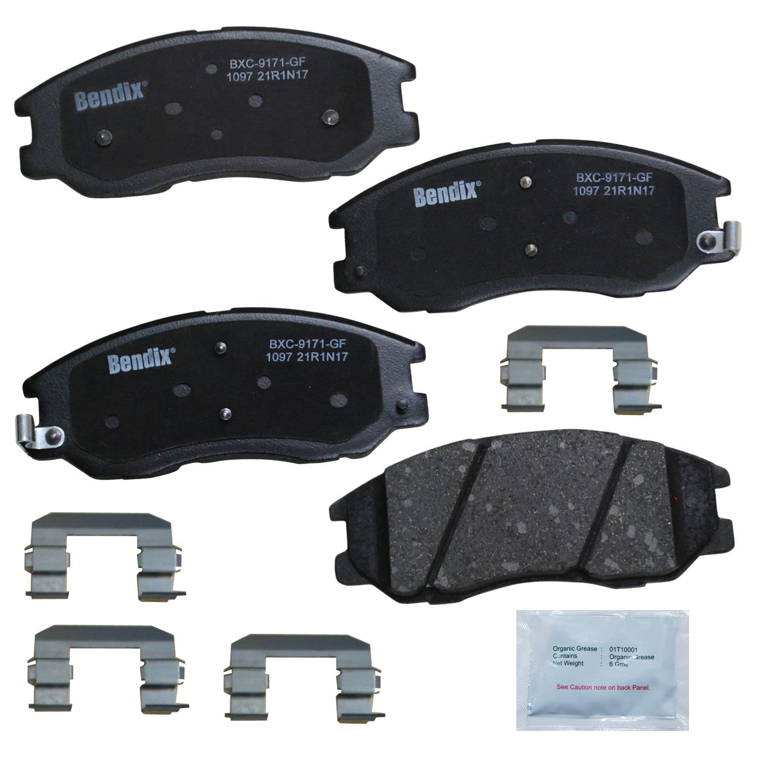 Bendix Priority1 Cfc1097 Ceramic Front Brake Pads For Kia Sedona 2005-2004