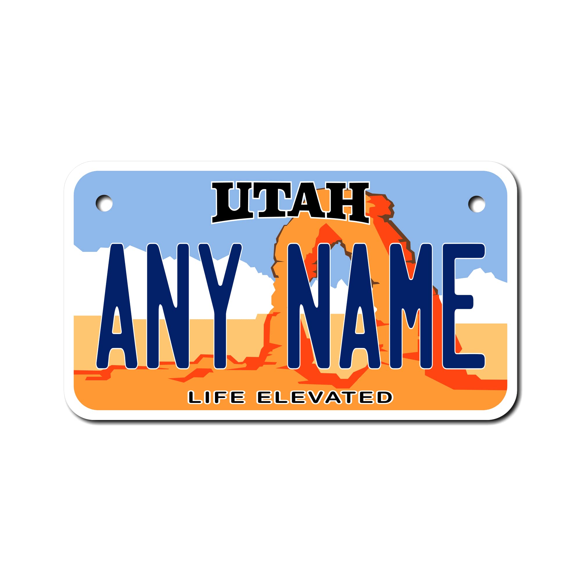 Teamlogo - Personalized Utah License Plate - Custom Aluminum Name, Text, Number Plate - Customized License Golf Cart Accessories