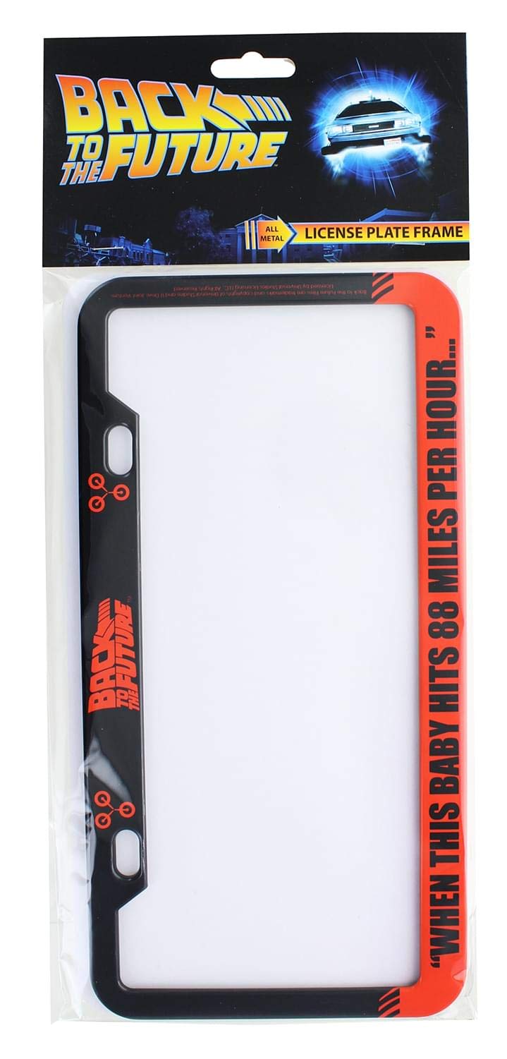 Factory Entertainment Back To The Future 88 Mph License Plate Frame, Red