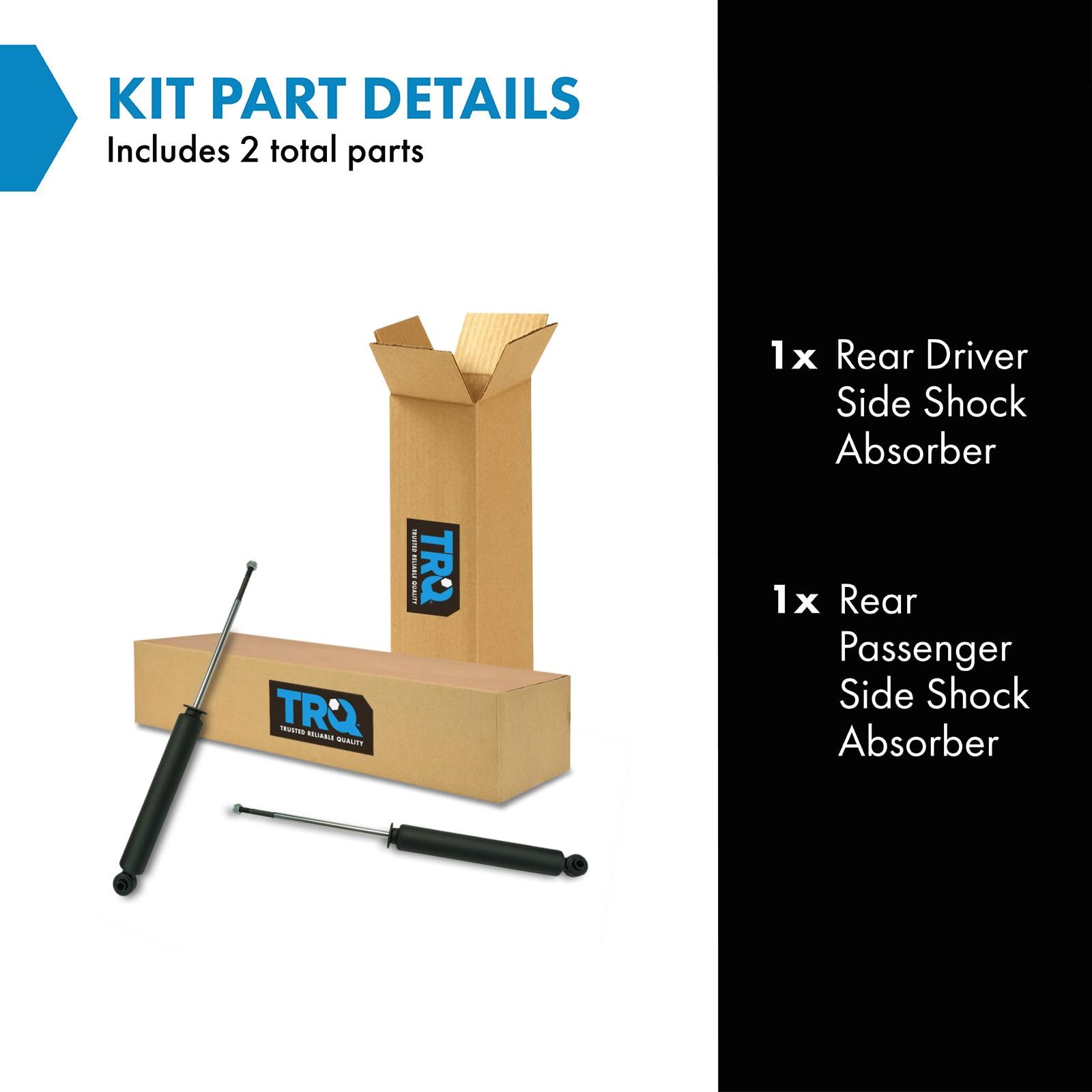 Trq Rear Shock Absorber Set Compatible With 2007-2012 Mazda Cx-7