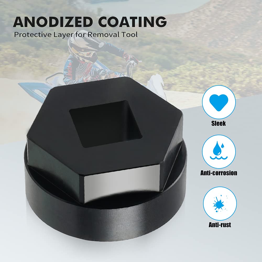 NICECNC Steering Stem Bearing Nut Bolt Removal Tool Compatible with Yamaha Raptor 700 660R 350, YFZ450 YFZ450R YFZ450X, Banshee 350 1988-2006, Wolverine Warrior Kodiak Grizzly 700 660 550 450 400 350