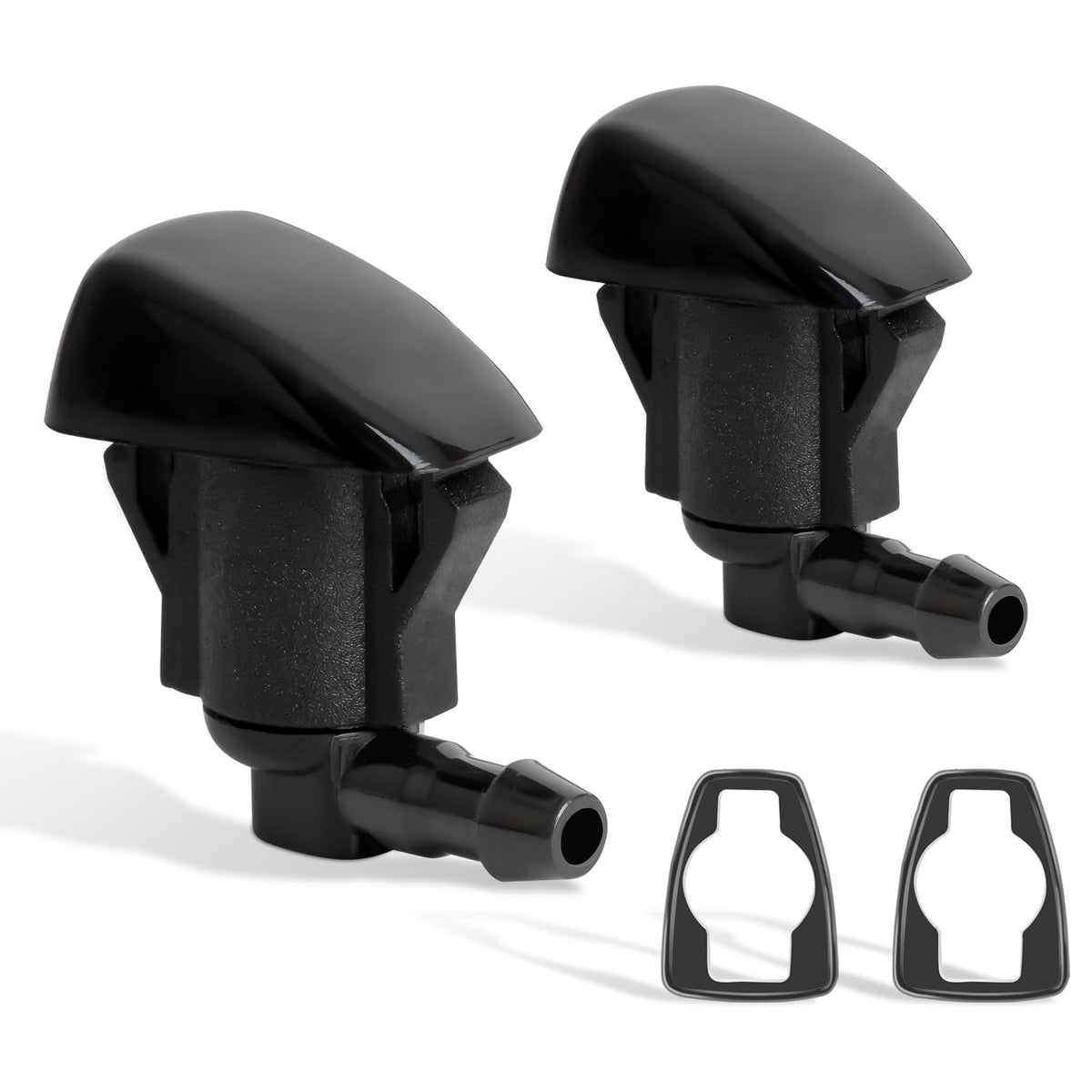 Belleone 2Pcs Front Windshield Washer Nozzle Jet Kit Fit For 2004-2010 Toyota Sienna, 2005-2012 Corolla, 2004-2008 Solara, 2000-2005 Tundra, Replacement For Part # 85381-Ae020
