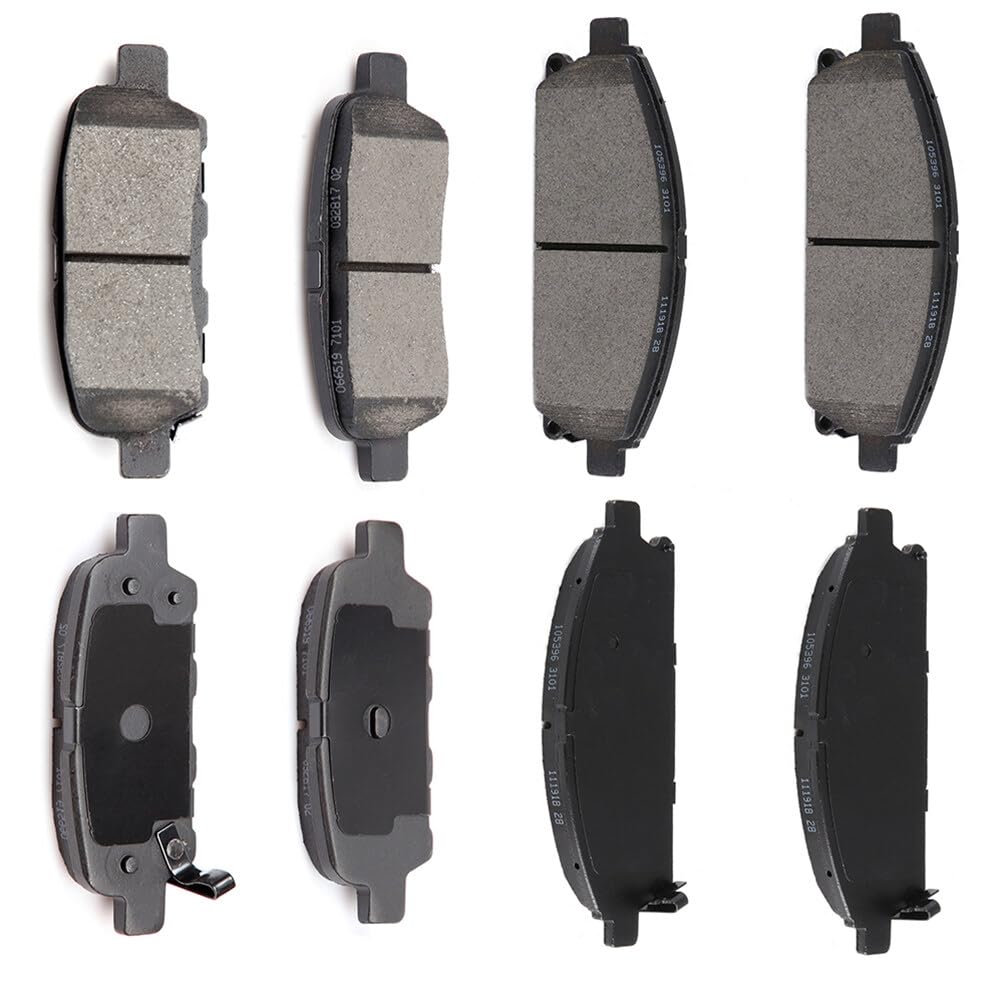 Automuto 8Pcs Front & Rear Disc Brake Pads Set D905 D855 For Infiniti G37 Q50 Q60 Q70 Qx60 Qx70 For Nissan 370Z Juke Leaf Maxima