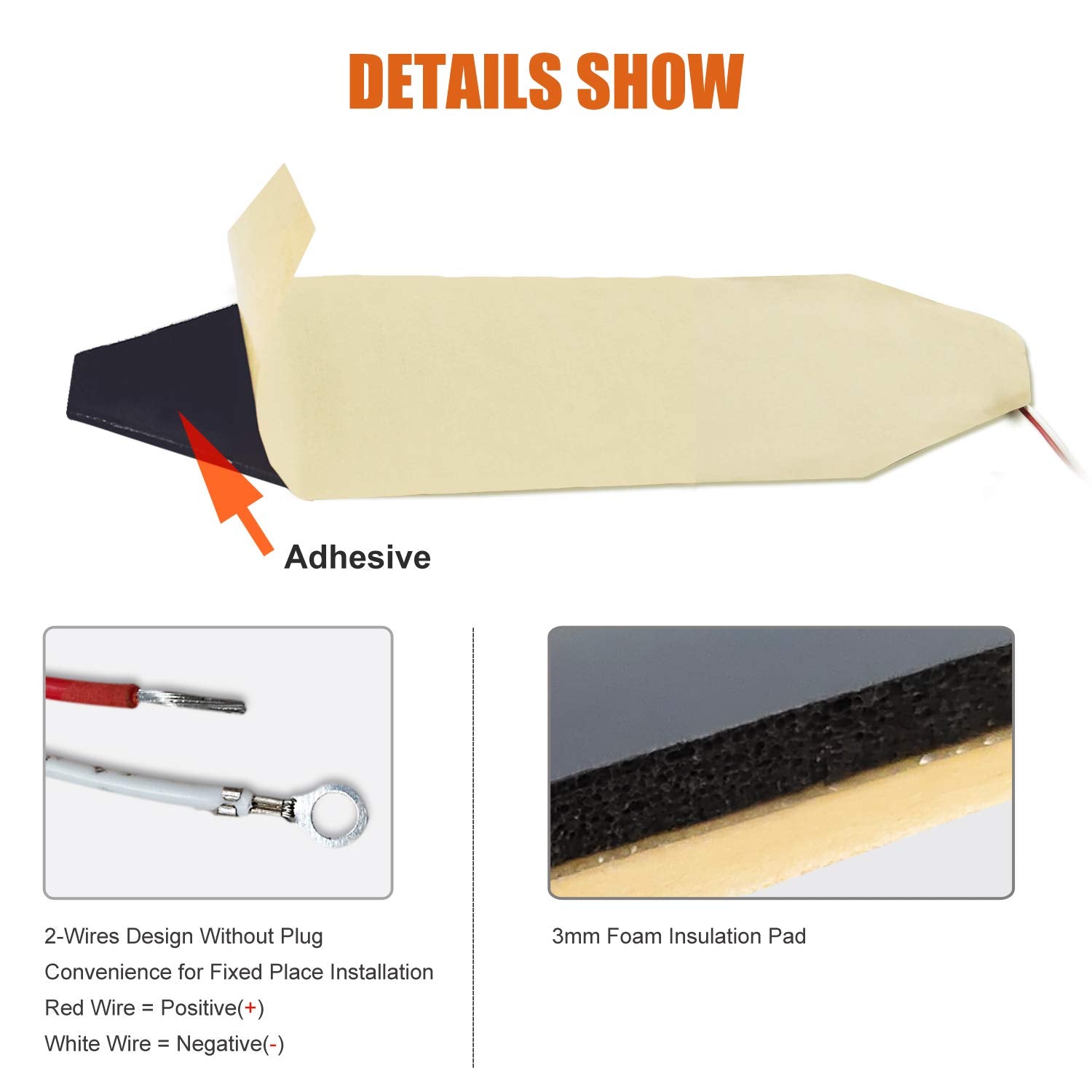 Facon 3'' X 8'' Rv Elbow Pipe Heater Pad, Work For 1-1/2'' Elbow Pipe, 3Packs 12V Tank Heater Pad, For Rv, Camper, Travel Traile