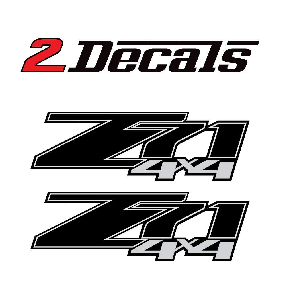 Z71 4X4 Red Black - F - 1500 2500 Hd Stickers (Z71 4X4 Black)