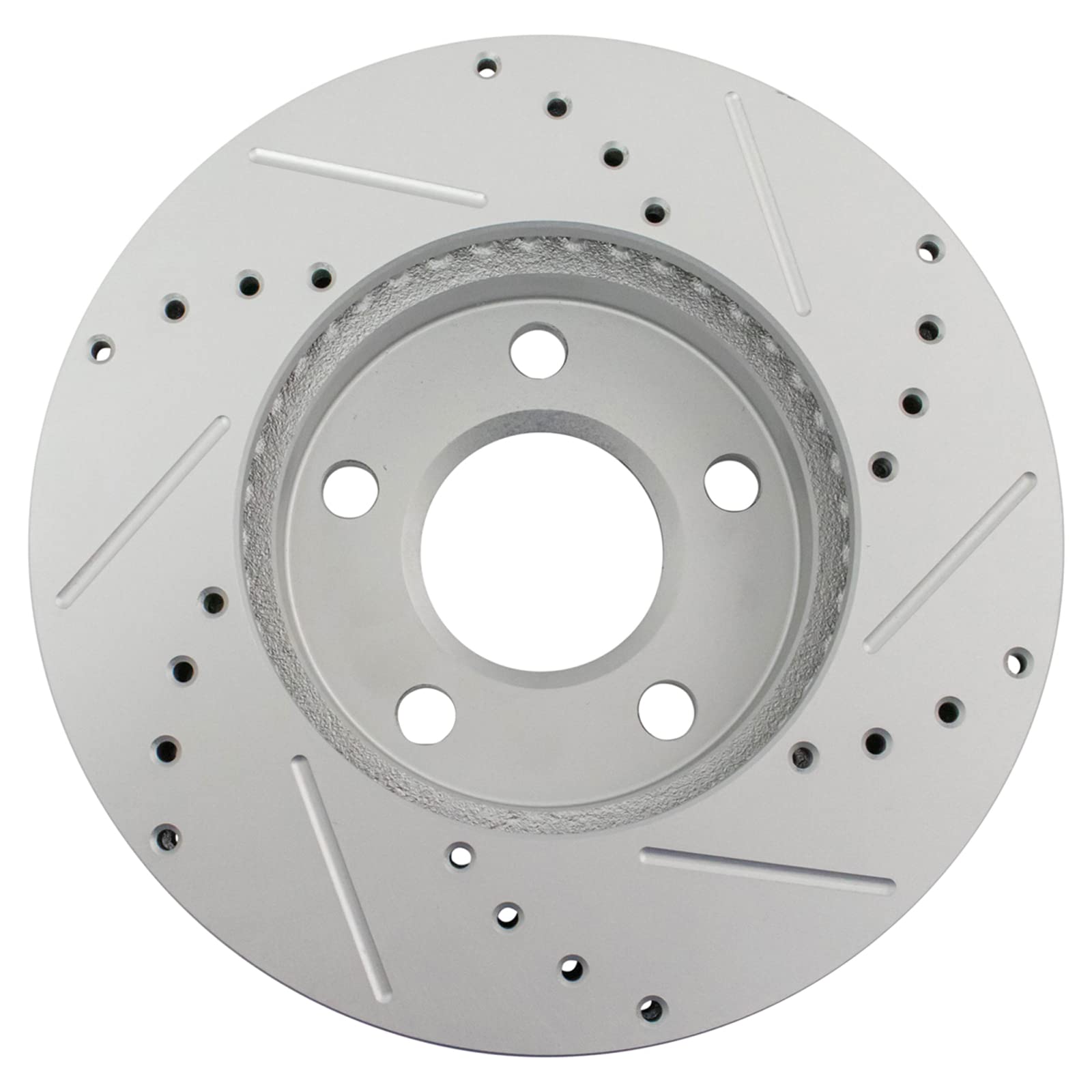 Trq Front Performance Brake Rotor Drilled Slotted Pair Set For Oldsmobile/Pontiac/Chevy/Cadillac/Buick