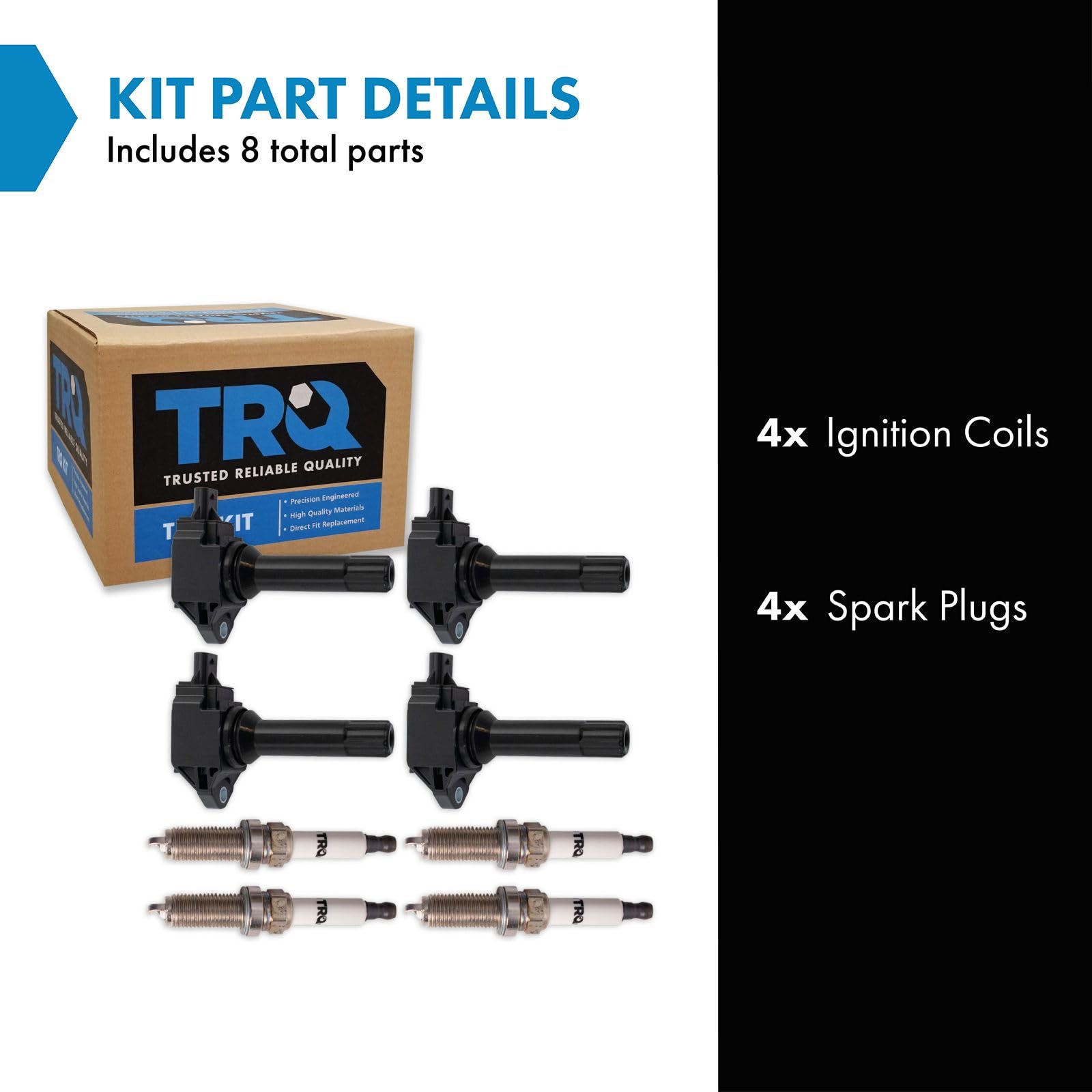 Trq Ignition Kit Ignition Coil Spark Plugs Compatible With 2014-2016 Subaru Forester 2013-2015 Impreza 2013-2014 Legacy Outback