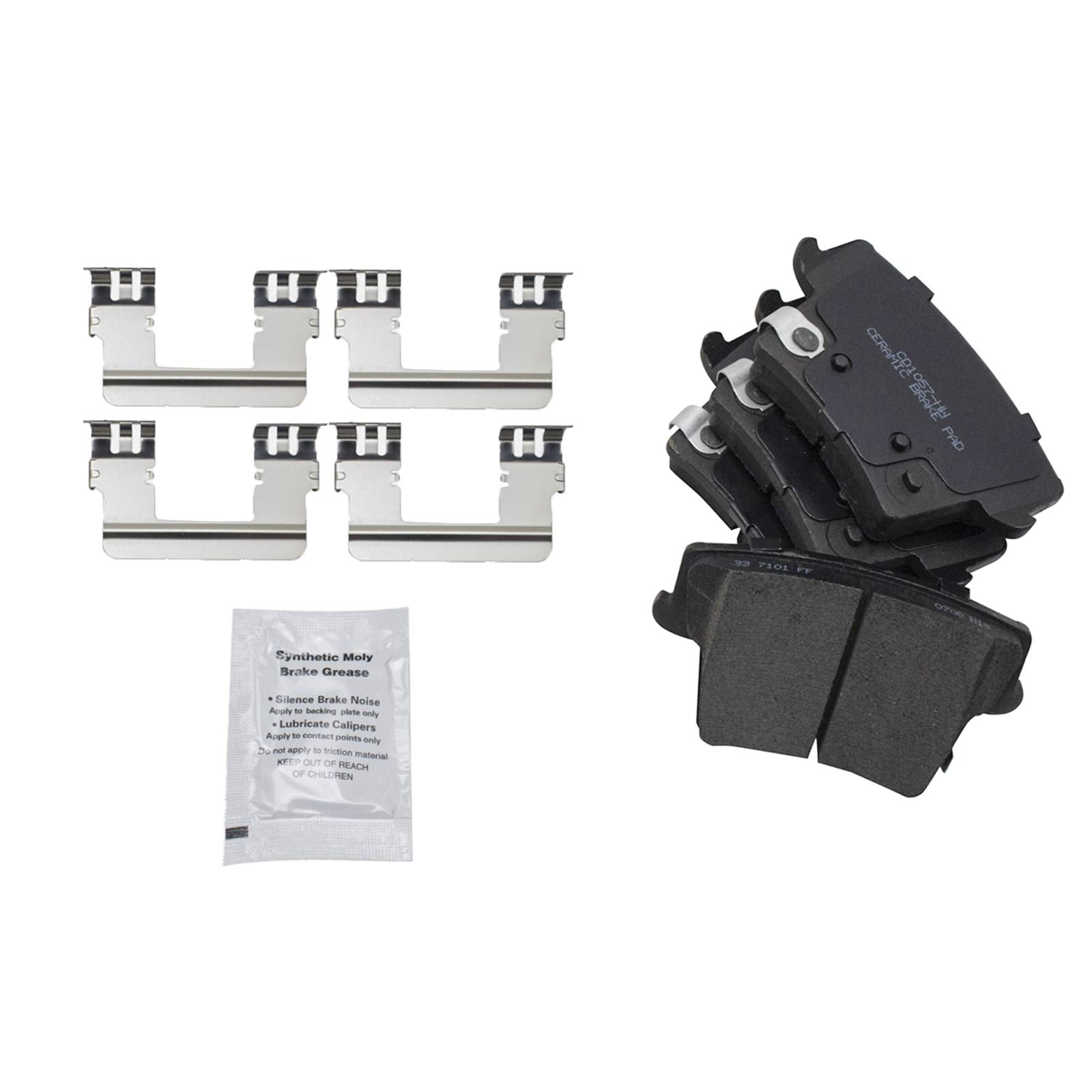 Trq Rear Brake Pad & Rotor Kit Brake Pads Brake Rotor Ceramic Solid Premium G-Coated Compatible With 2005-2021 Chrysler 300 2009