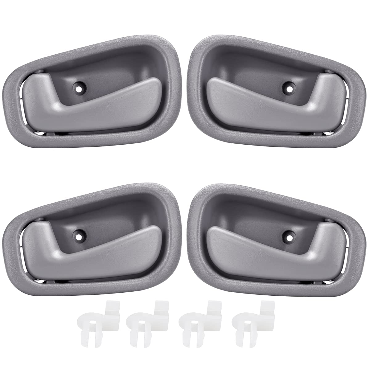 Faersi 4Pcs Inside Interior Door Handles Front Rear Driver & Passenger Side Replacements For 1998 1999 2000 2001 2002 Corolla Prizm Manual Lock, Gray