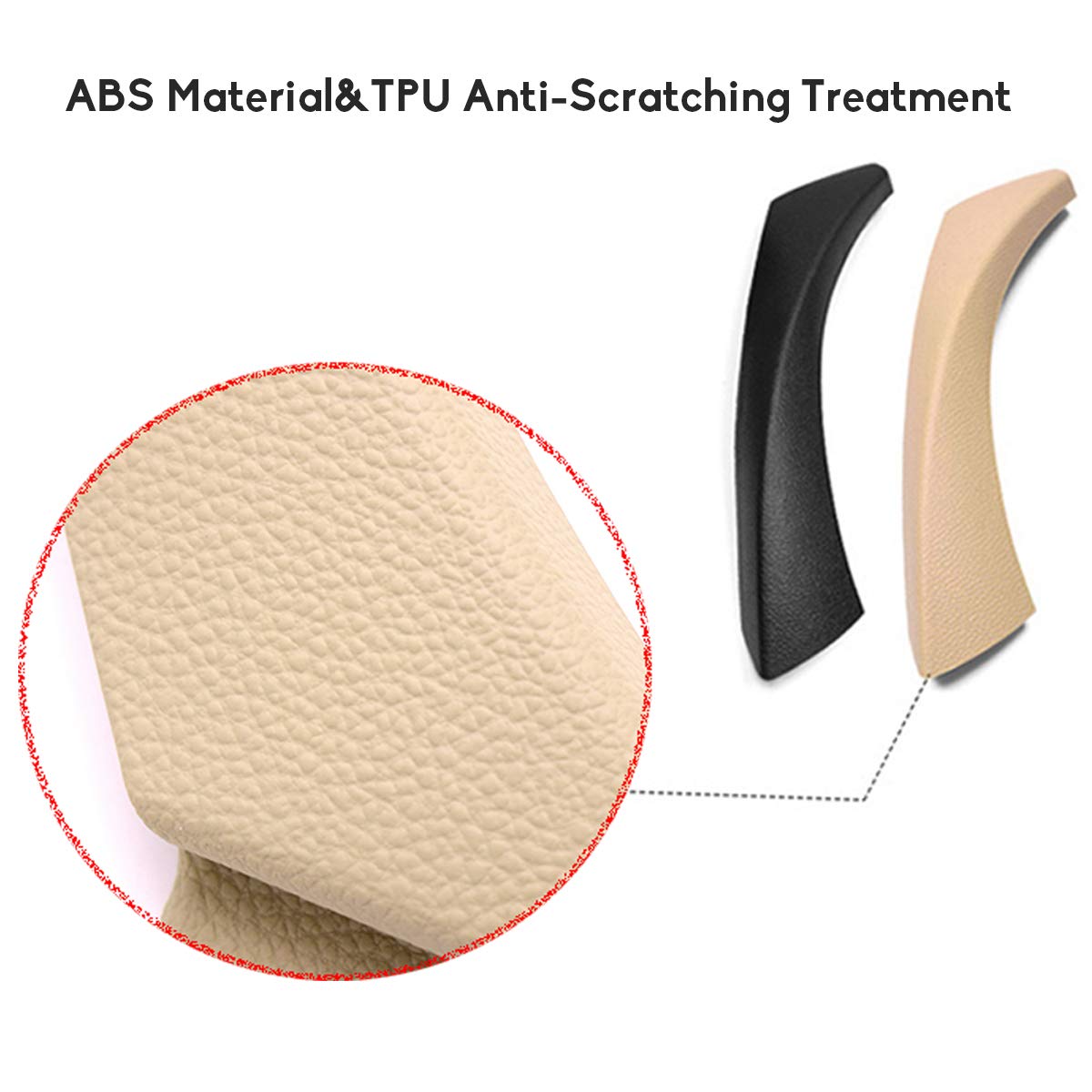 Jaronx For Bmw 3 Series E90/E91 Door Clasp Handle, Right Front/Right Rear Door Handles Outer Cover Interior Door Trim Covers (Fits:Bmw 323 325 328 330 335)