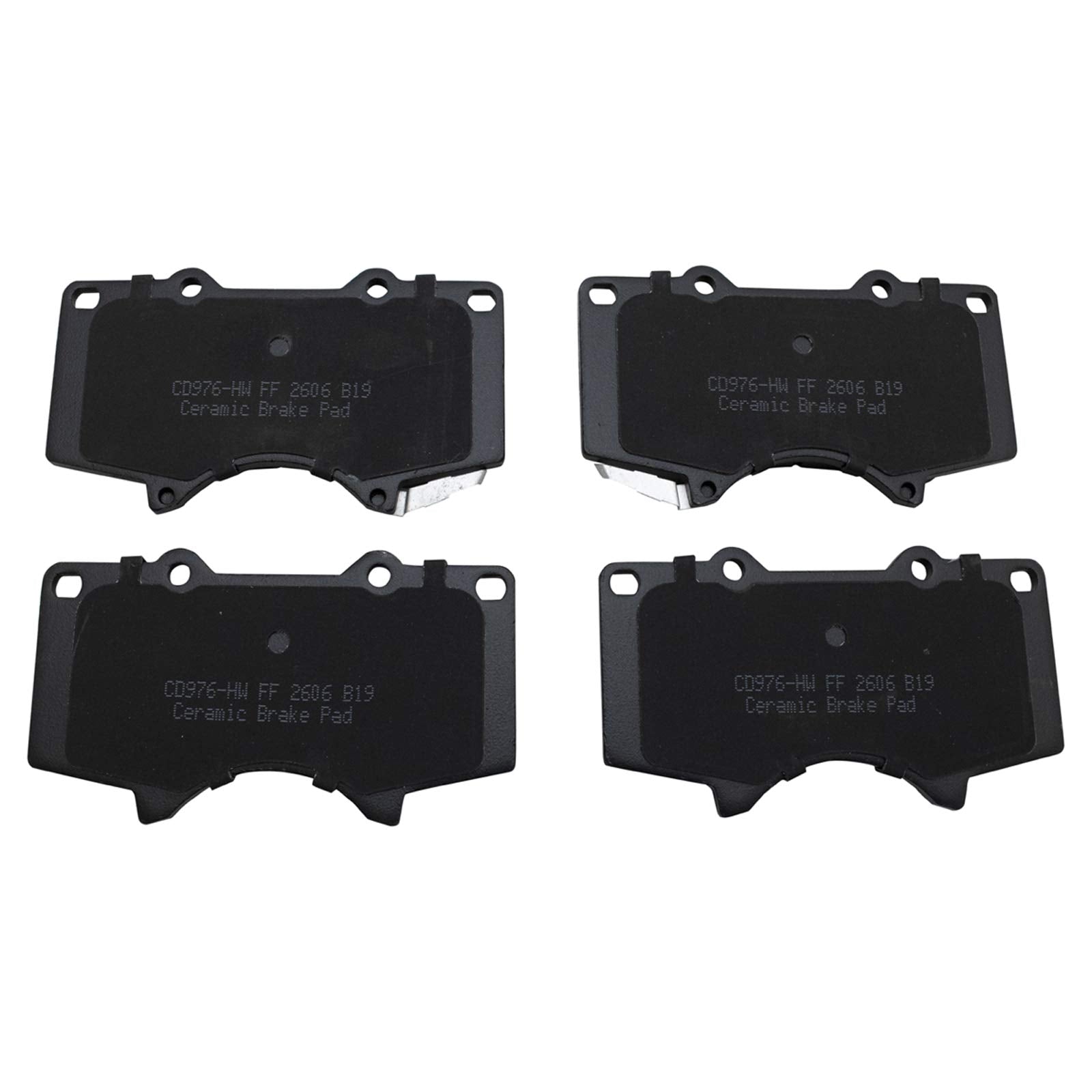 TRQ Front Brake Pads Ceramic Compatible with 2010-2022 Lexus GX460 2003-2009 GX470 2003-2022 Toyota 4Runner 2007-2014 FJ Cruiser