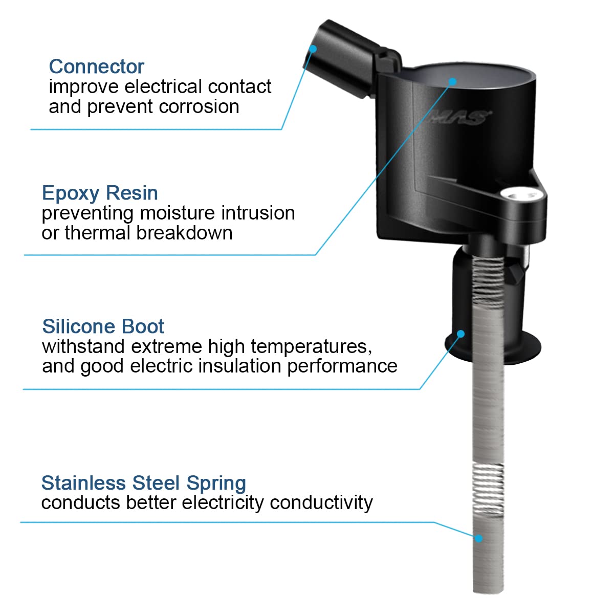 Mas Ignition Coils Dg508 And Motorcraft Oem Spark Plugs Sp413 Compatible With Ford F-150 Mustang V8 4.6L Pack Of 8