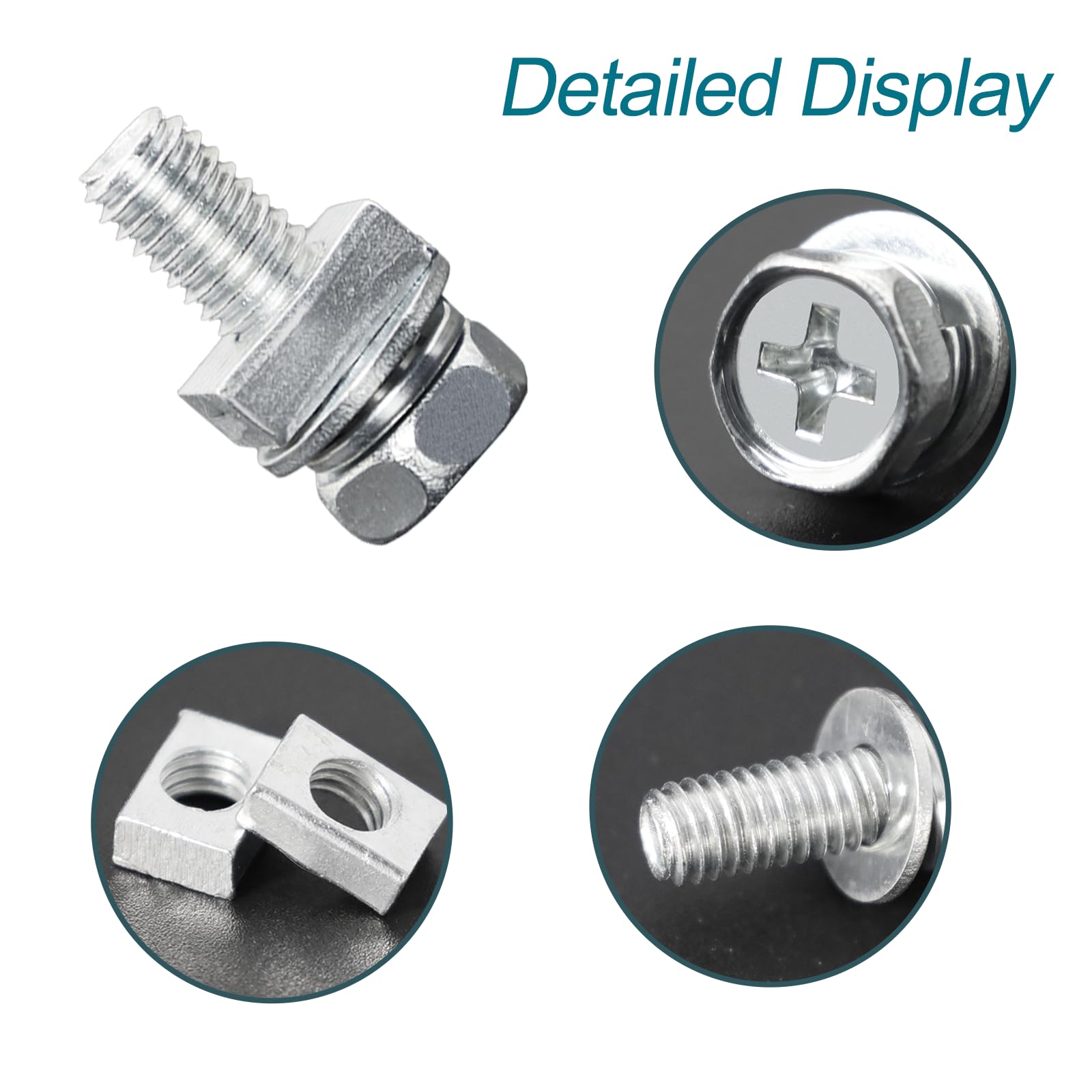 Qiatol 80 Pcs Bolts And Nuts Kit, Motorcycle Battery Bolts And Nuts, M6 Motorcycle Battery Screw And Nut, Battery Terminal Bolts